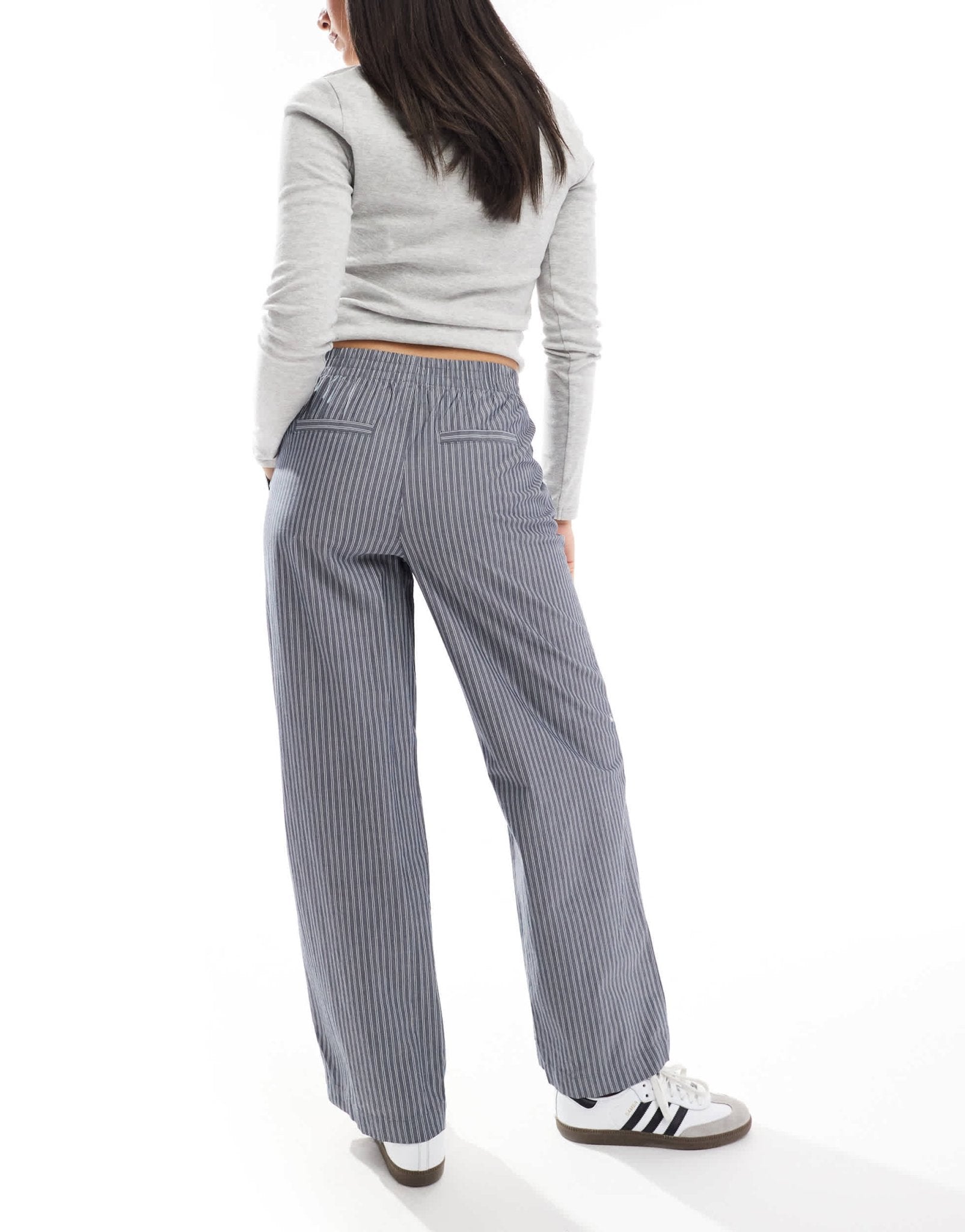 Cotton On noah pant in blue slate stripe - ASOS Sample Sale