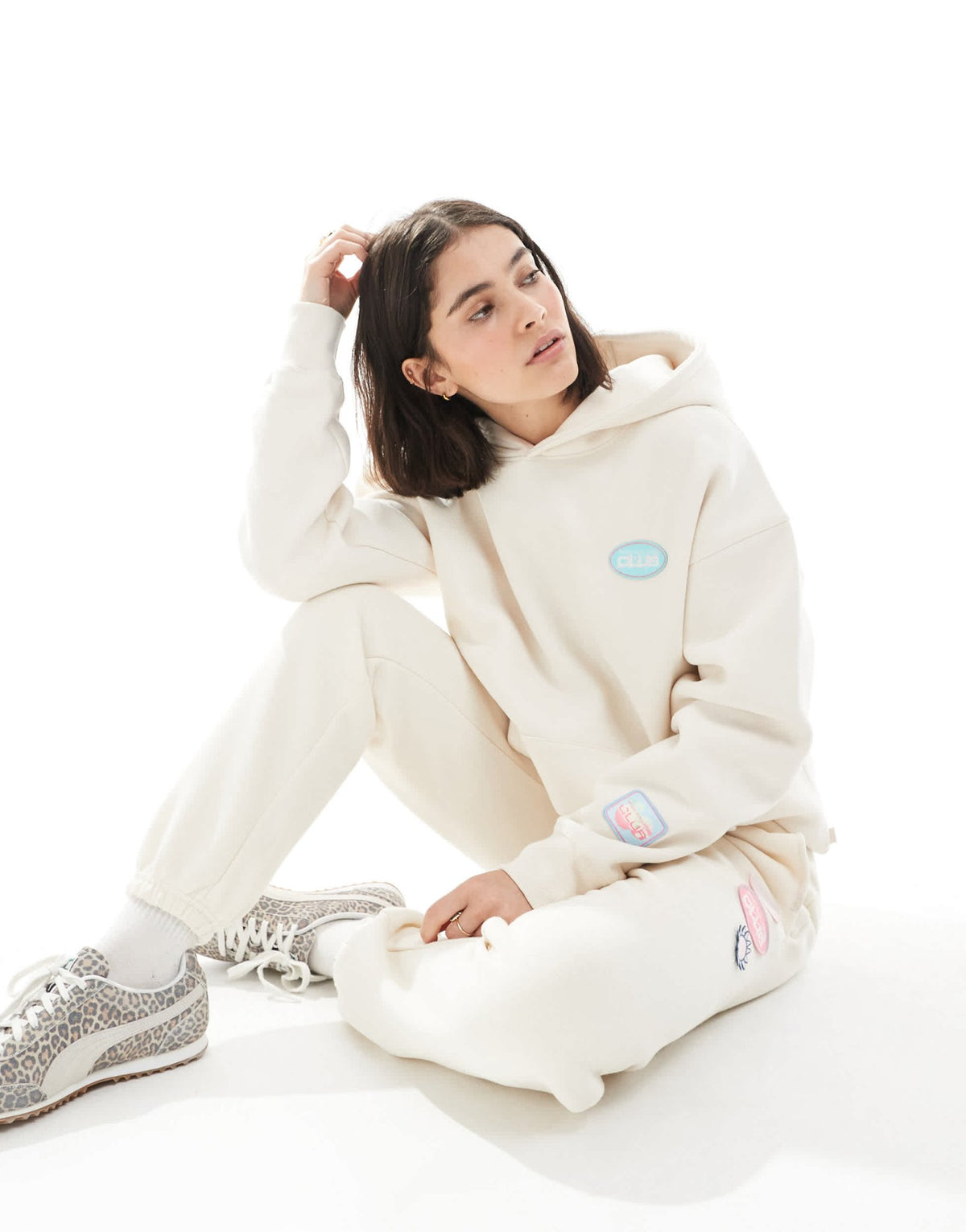 Cotton On plush premium hoodie in coconut milk co-ord - ASOS Sample Sale