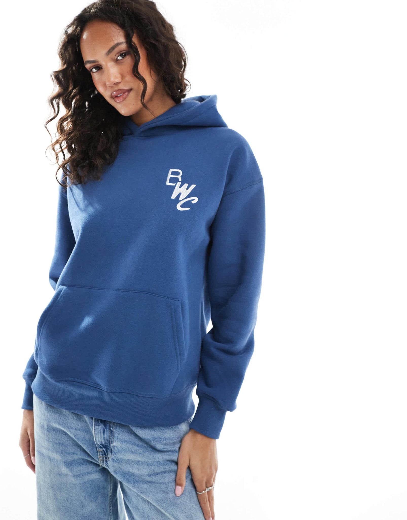 Cotton On plush premium wellness hoodie in navy - ASOS Sample Sale