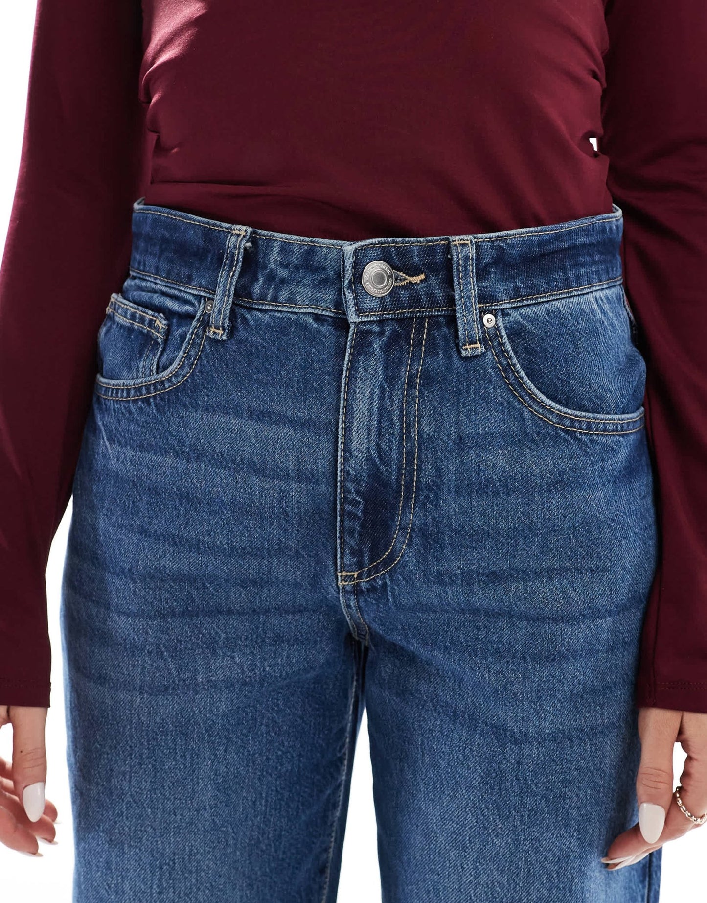 Cotton On relaxed wide leg jean in pure blue - ASOS Sample Sale