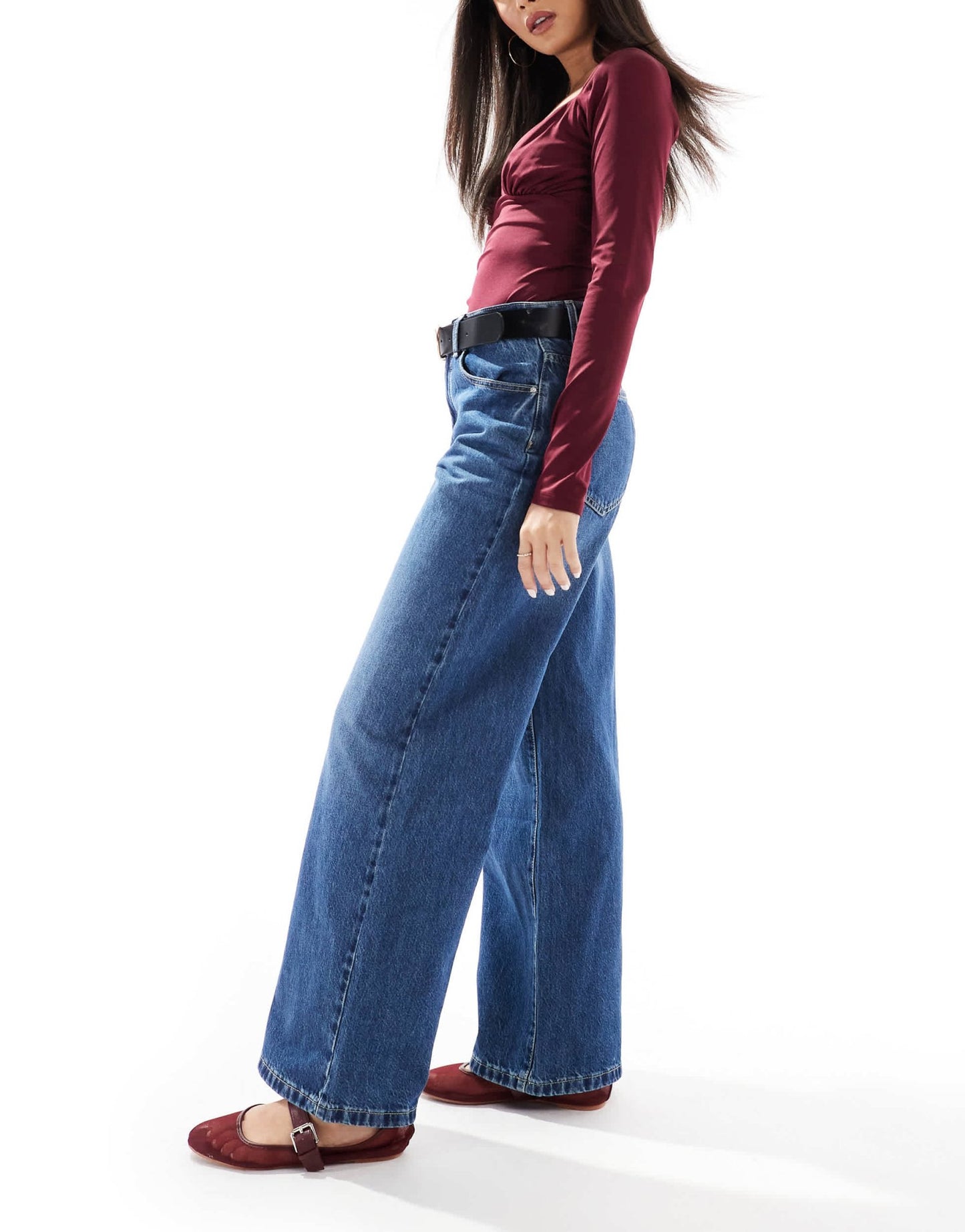 Cotton On relaxed wide leg jean in pure blue - ASOS Sample Sale