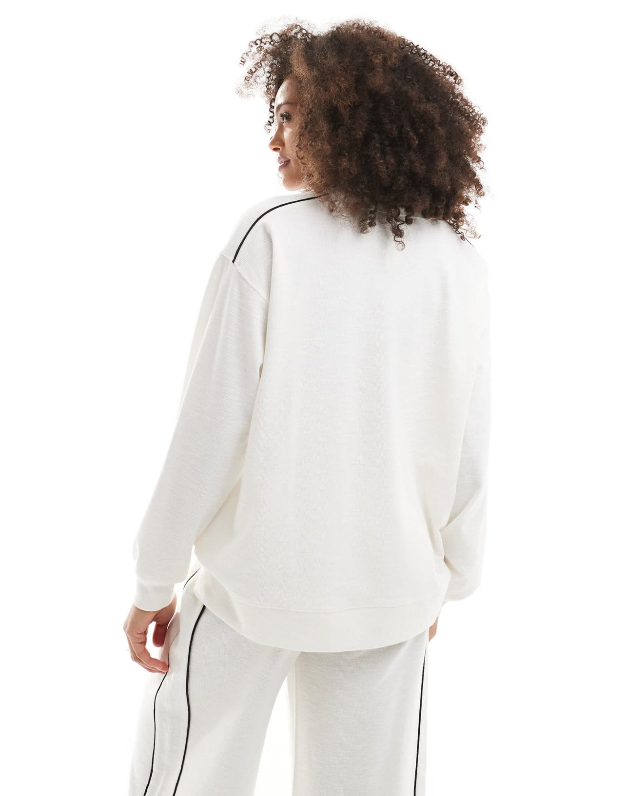 Cotton On ribbed long sleeve beach top in white - ASOS Sample Sale