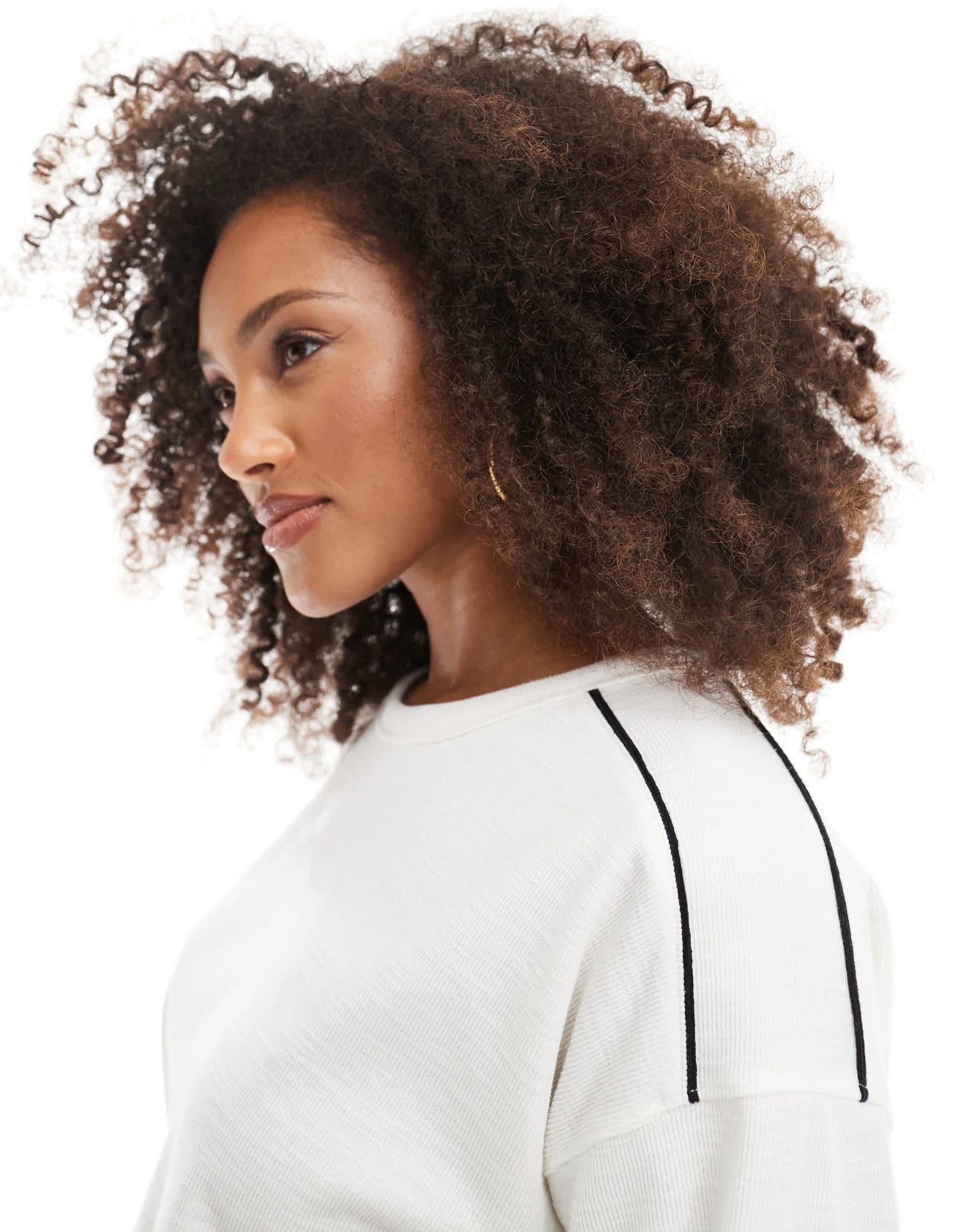 Cotton On ribbed long sleeve beach top in white - ASOS Sample Sale