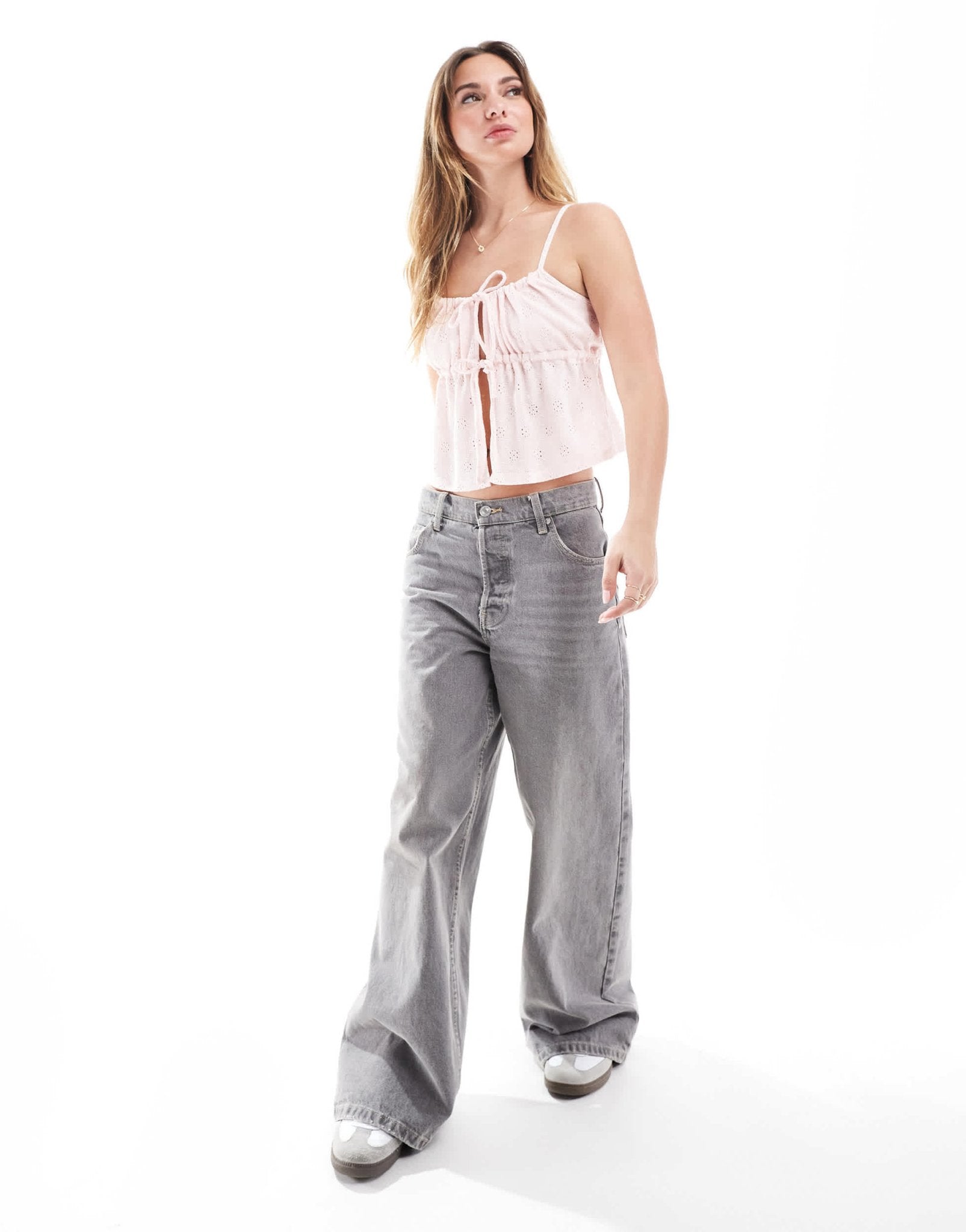 Cotton On tie front cami top in pink - ASOS Sample Sale
