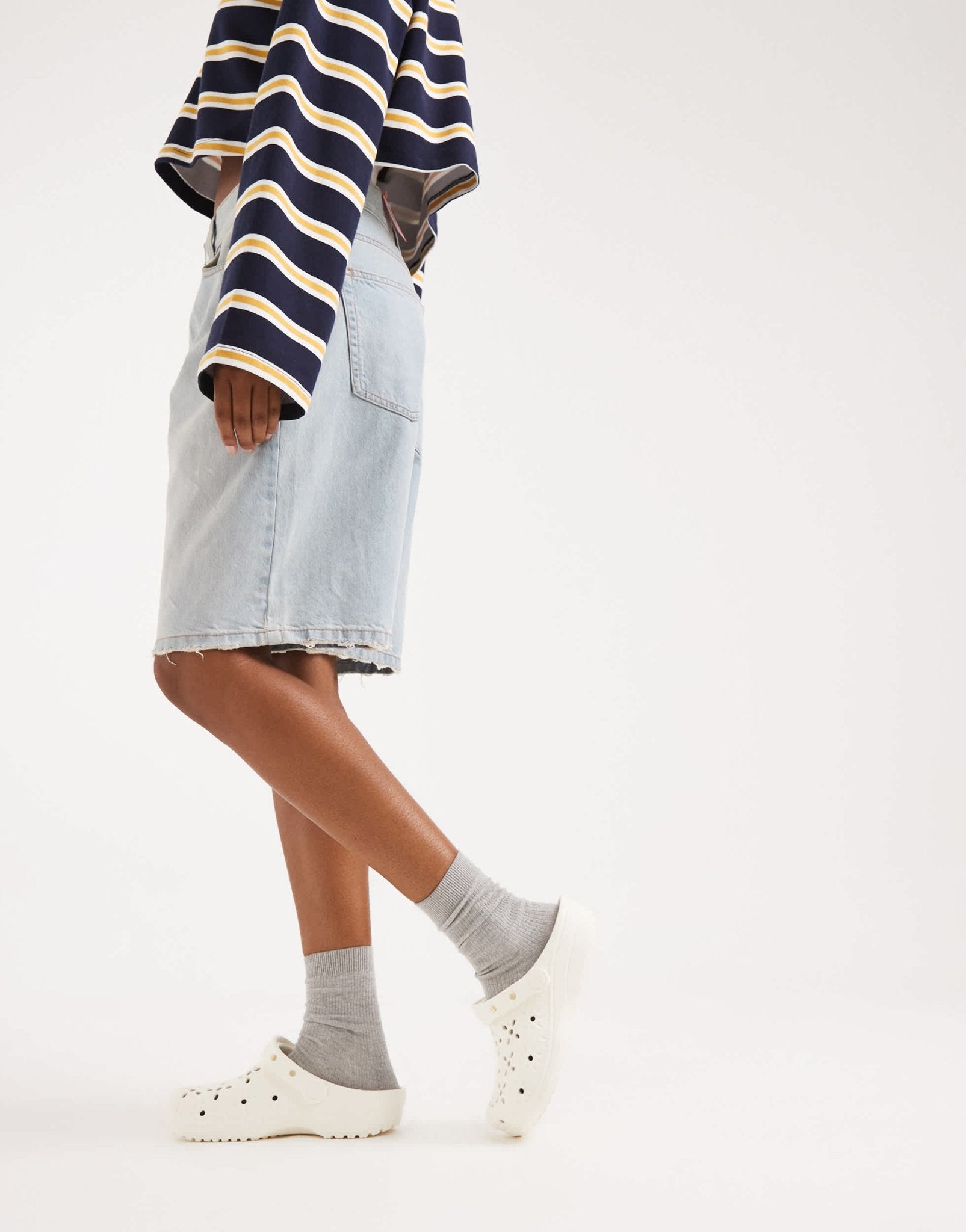 Crocs Classic floral cut out clogs in chalk - ASOS Sample Sale
