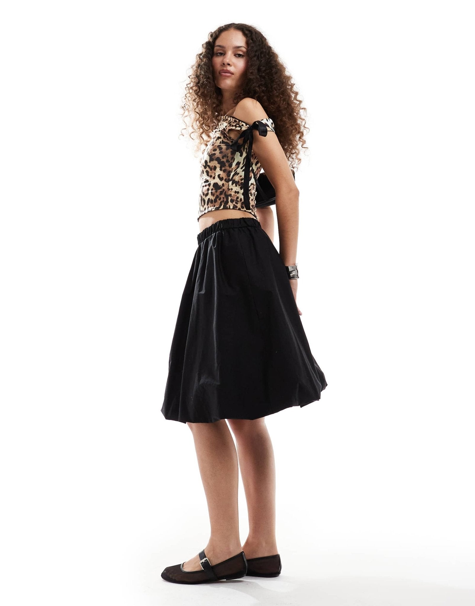 Daisy Street asymmetric one shoulder slinky tank top in leopard print - ASOS Sample Sale
