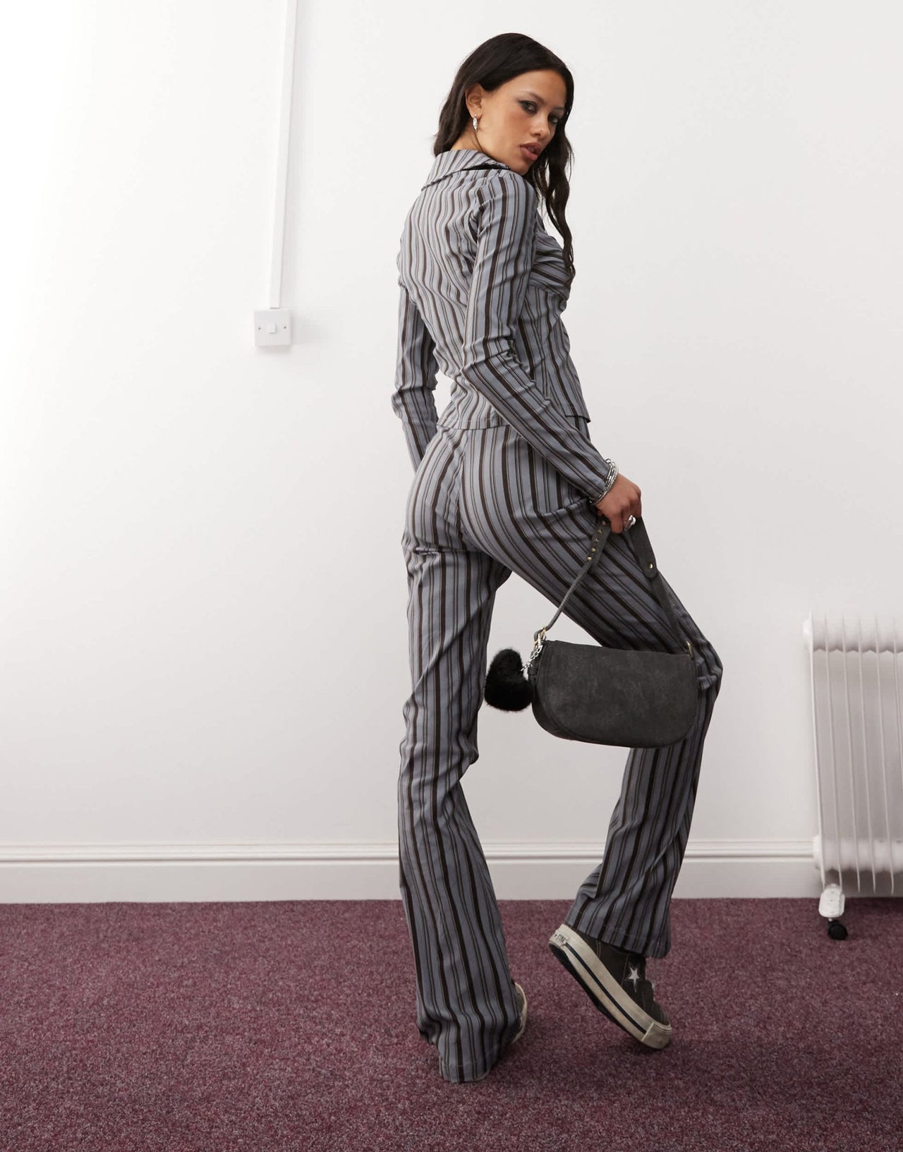 Daisy Street fit and flare stripe trousers in multi stripe co - ord - ASOS Sample Sale