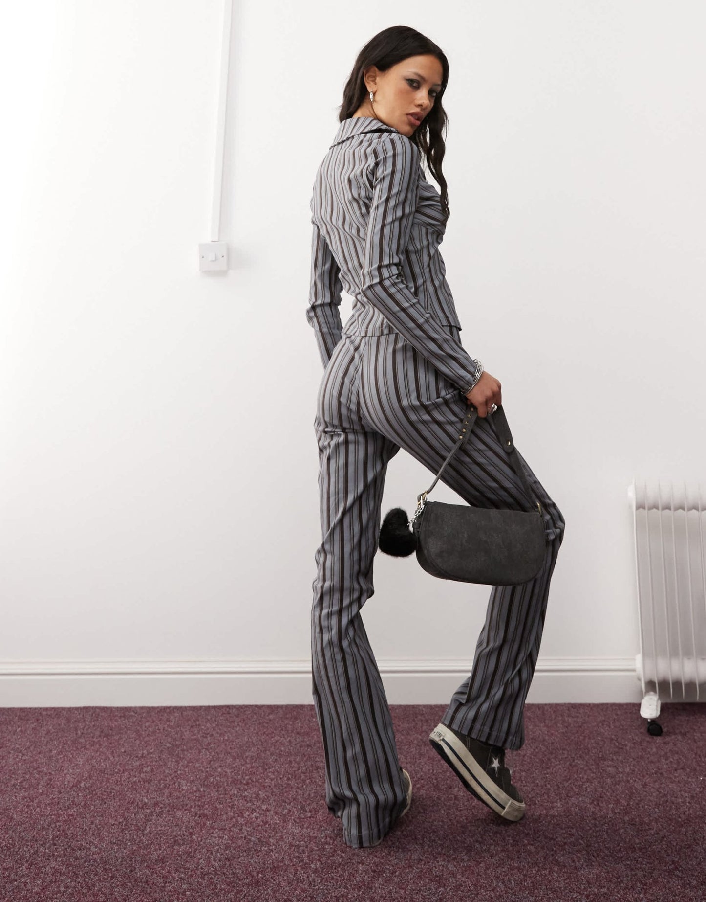 Daisy Street fit and flare stripe trousers in multi stripe co - ord - ASOS Sample Sale