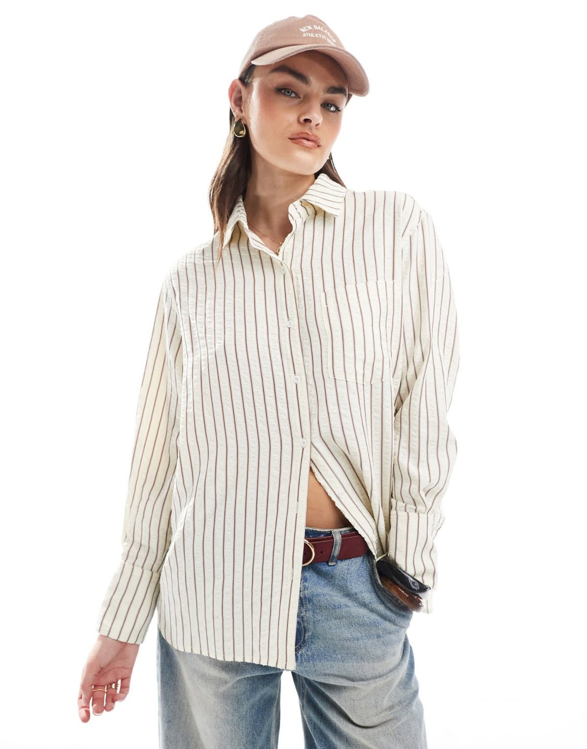 Daisy Street oversized shirt in multi stripe - ASOS Sample Sale