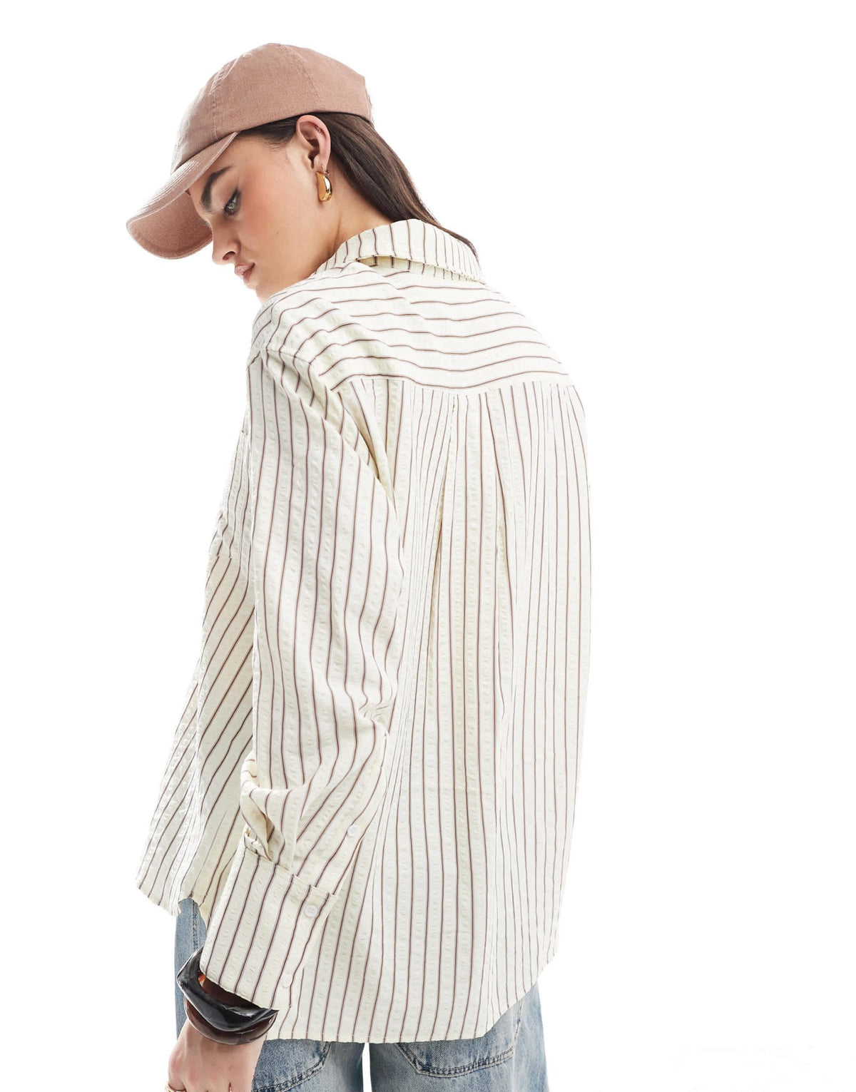 Daisy Street oversized shirt in multi stripe - ASOS Sample Sale