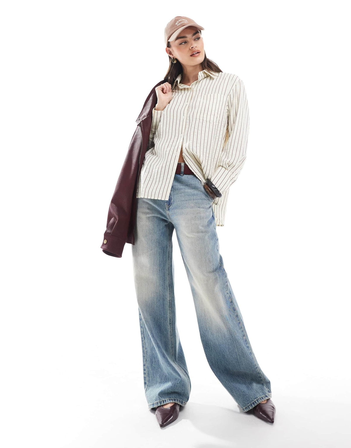 Daisy Street oversized shirt in multi stripe - ASOS Sample Sale