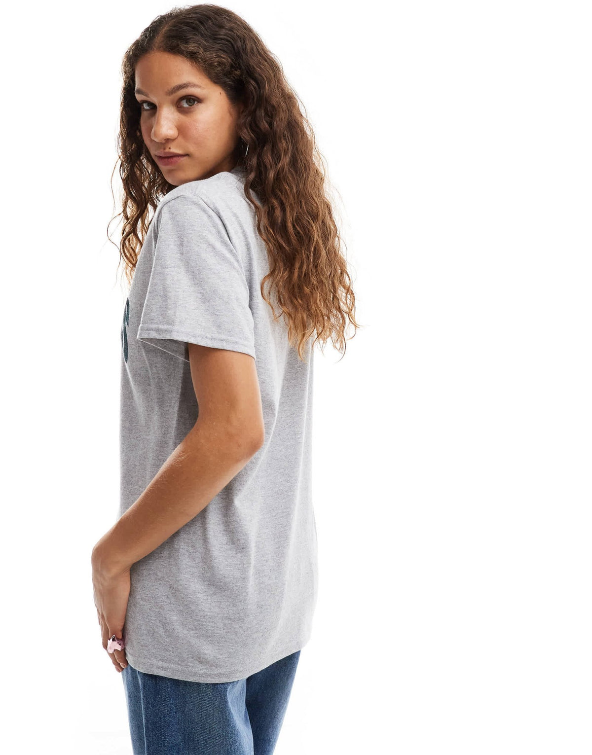 Daisy Street oversized t-shirt in grey with bulldogs graphic - ASOS Sample Sale