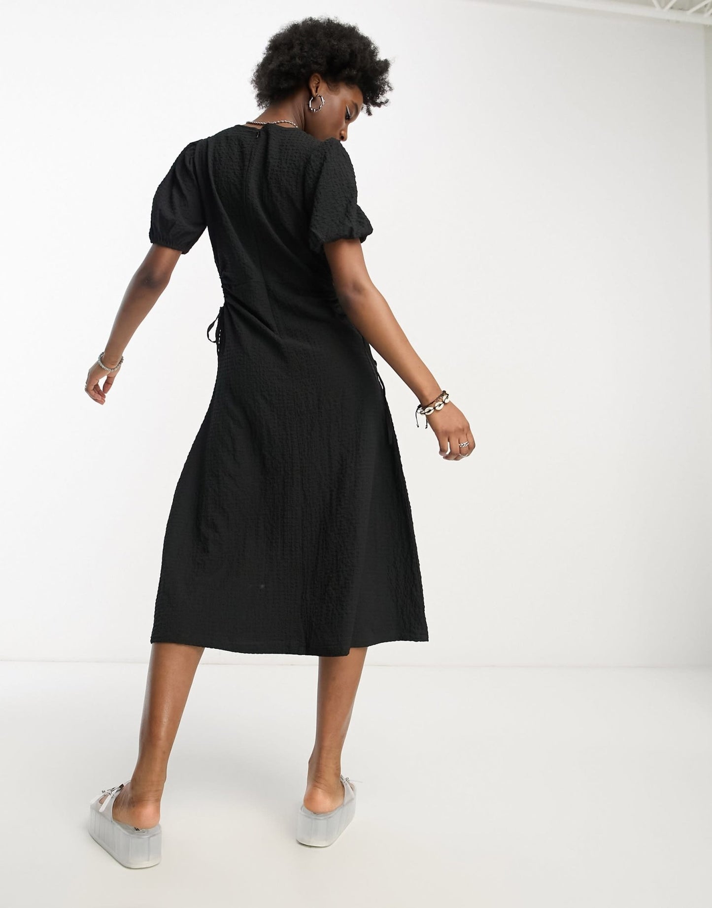 Daisy Street tie side midi tea dress - ASOS Sample Sale