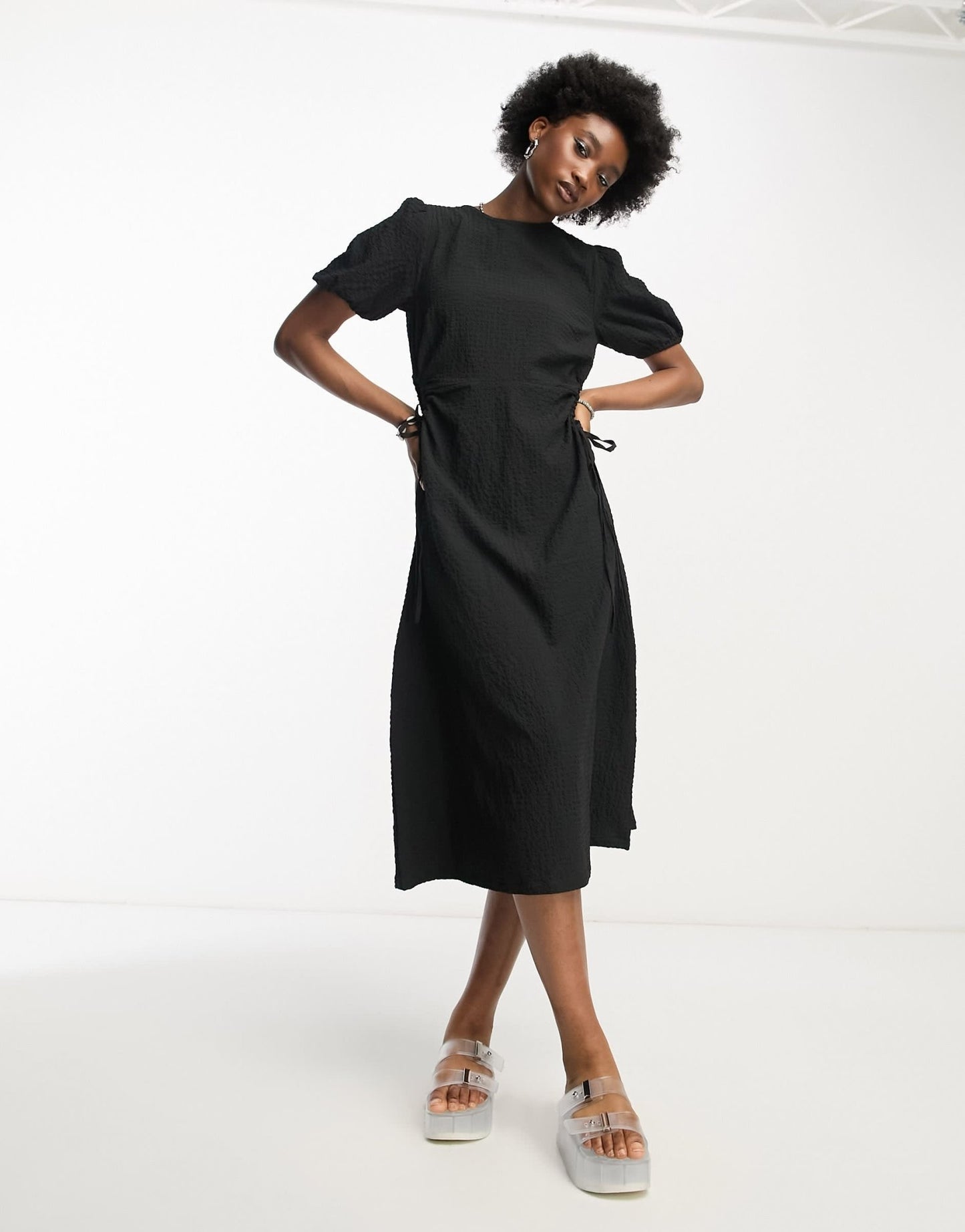 Daisy Street tie side midi tea dress - ASOS Sample Sale