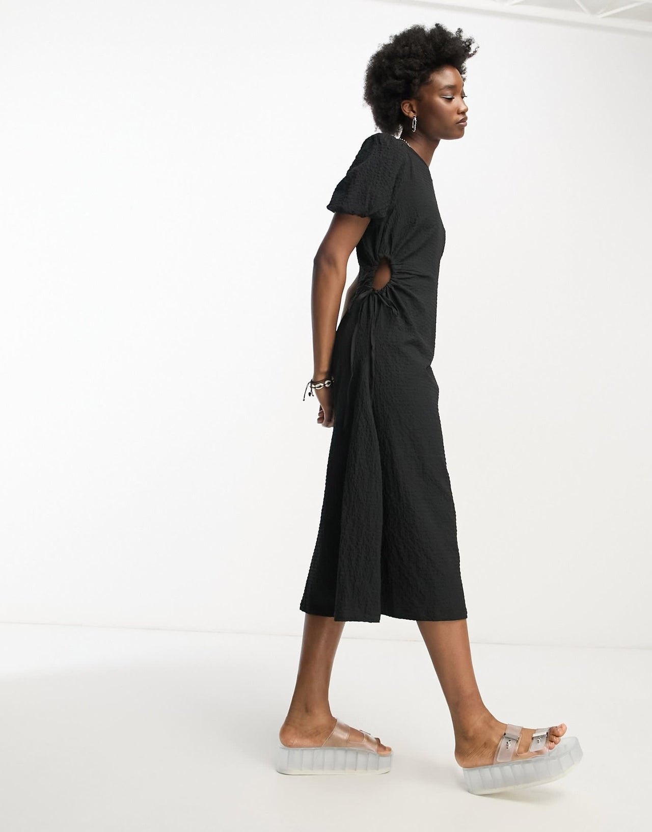 Daisy Street tie side midi tea dress - ASOS Sample Sale