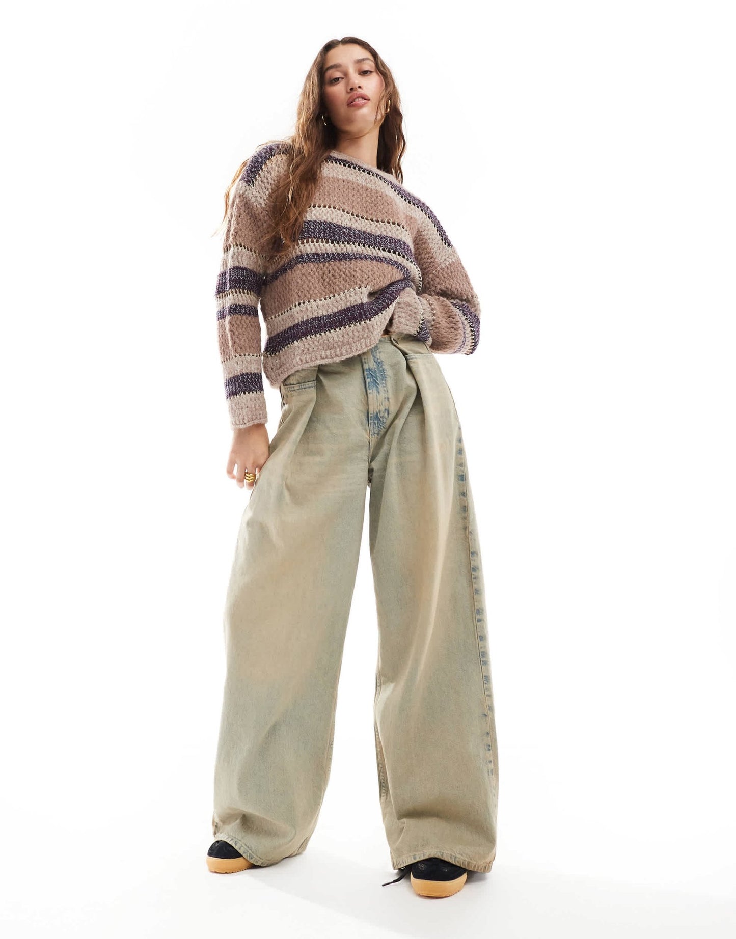 Daisy Street wavey loose knit extreme relaxed jumper - ASOS Sample Sale