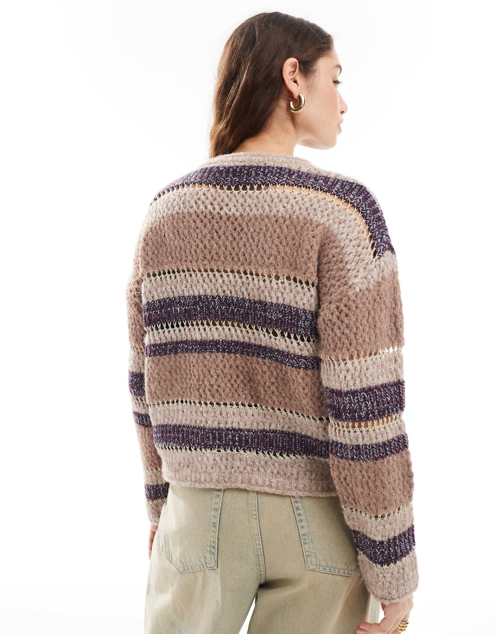 Daisy Street wavey loose knit extreme relaxed jumper - ASOS Sample Sale