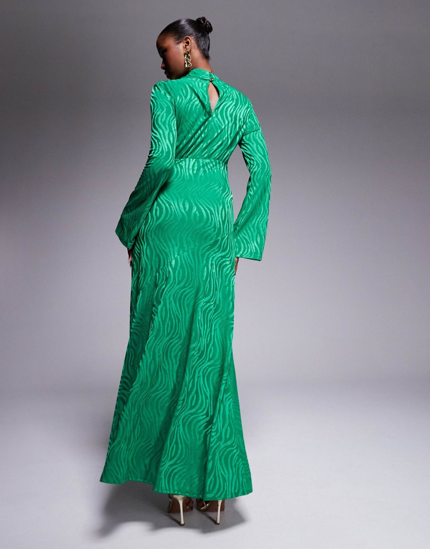 Daska high neck maxi dress in bright green - ASOS Sample Sale