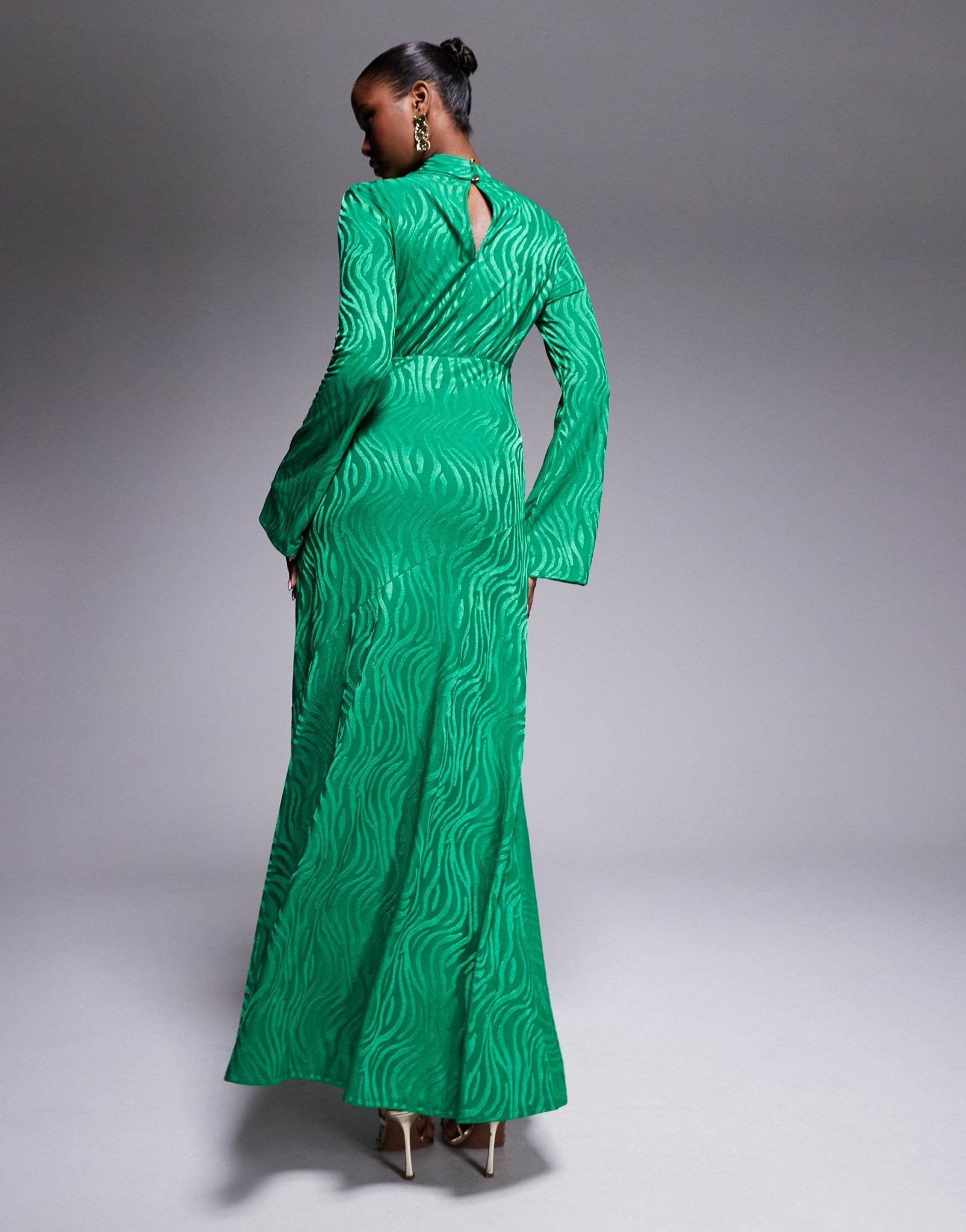 Daska high neck maxi dress in bright green - ASOS Sample Sale