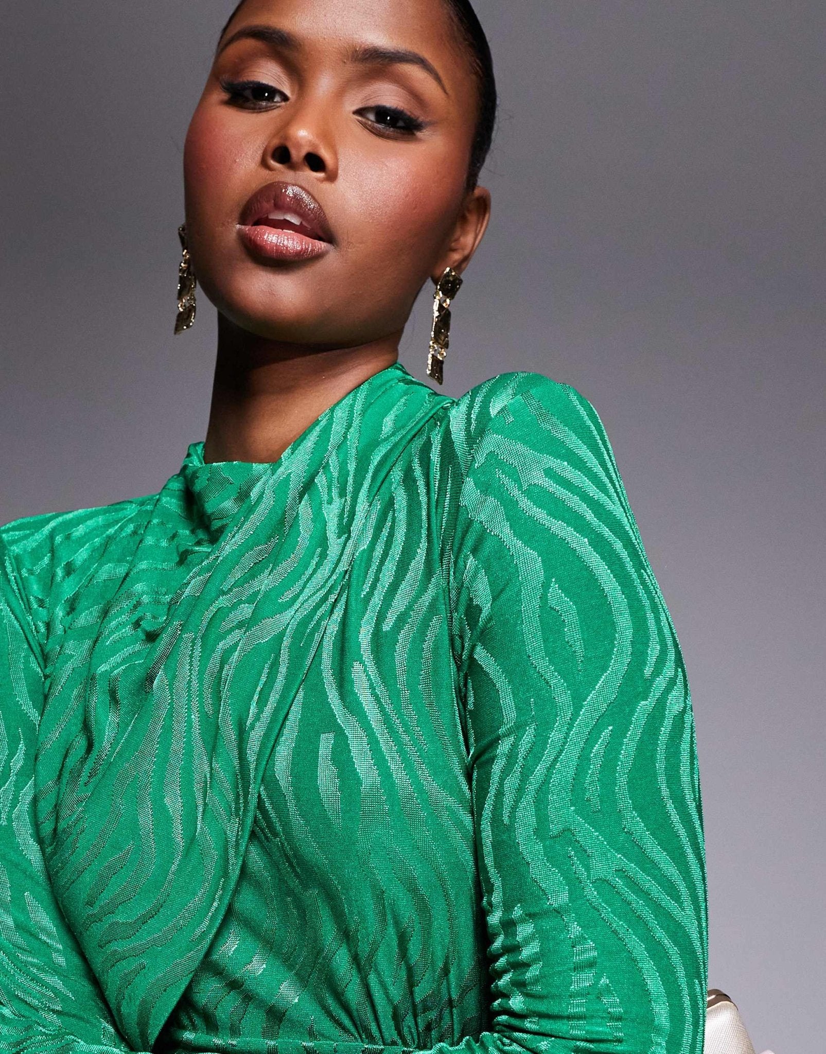 Daska high neck maxi dress in bright green - ASOS Sample Sale