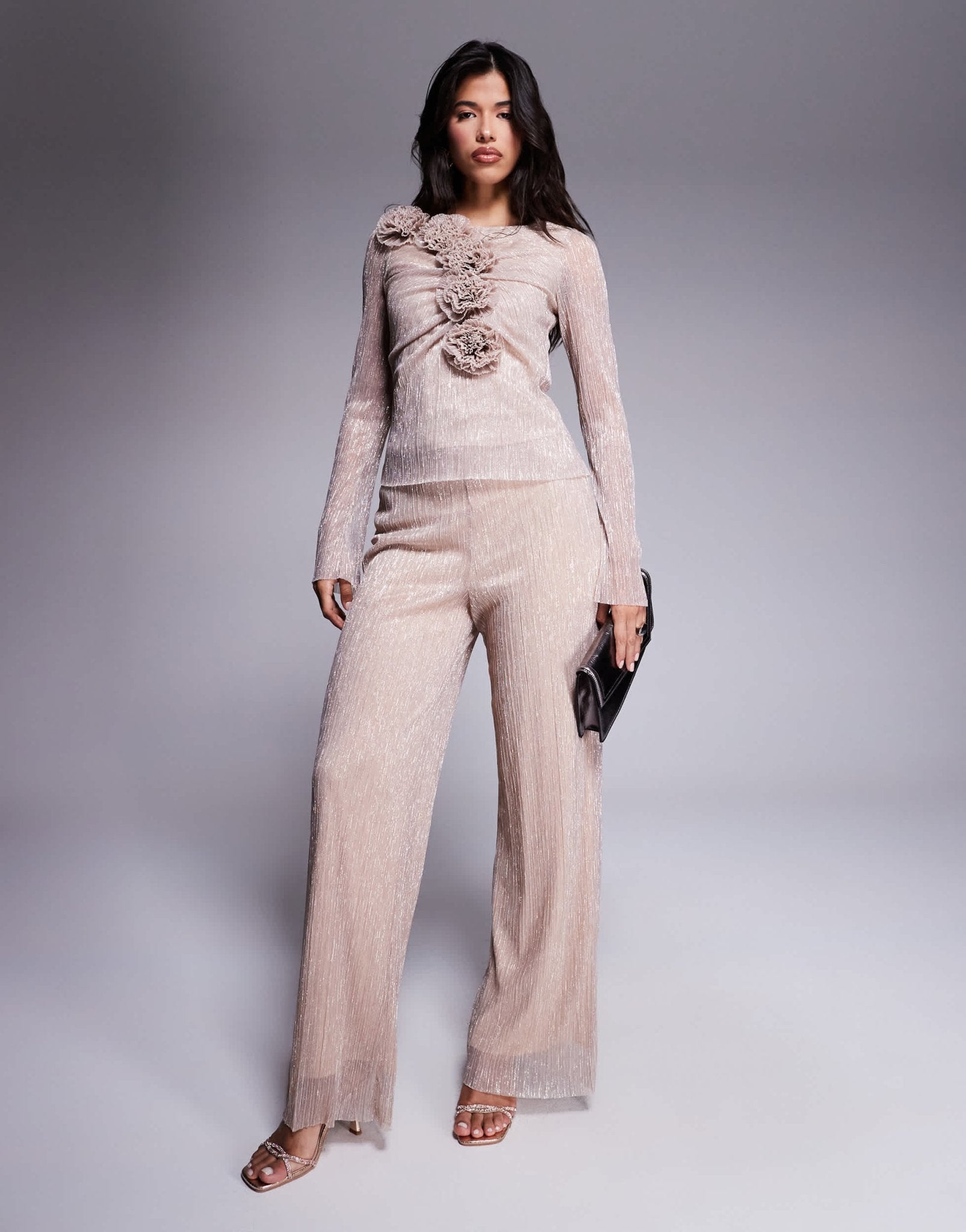Daska mesh trousers co - ord in soft gold - ASOS Sample Sale