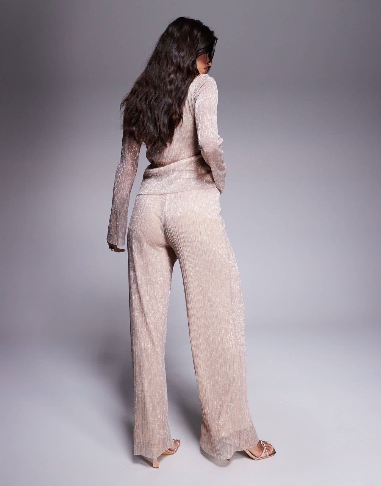 Daska mesh trousers co - ord in soft gold - ASOS Sample Sale