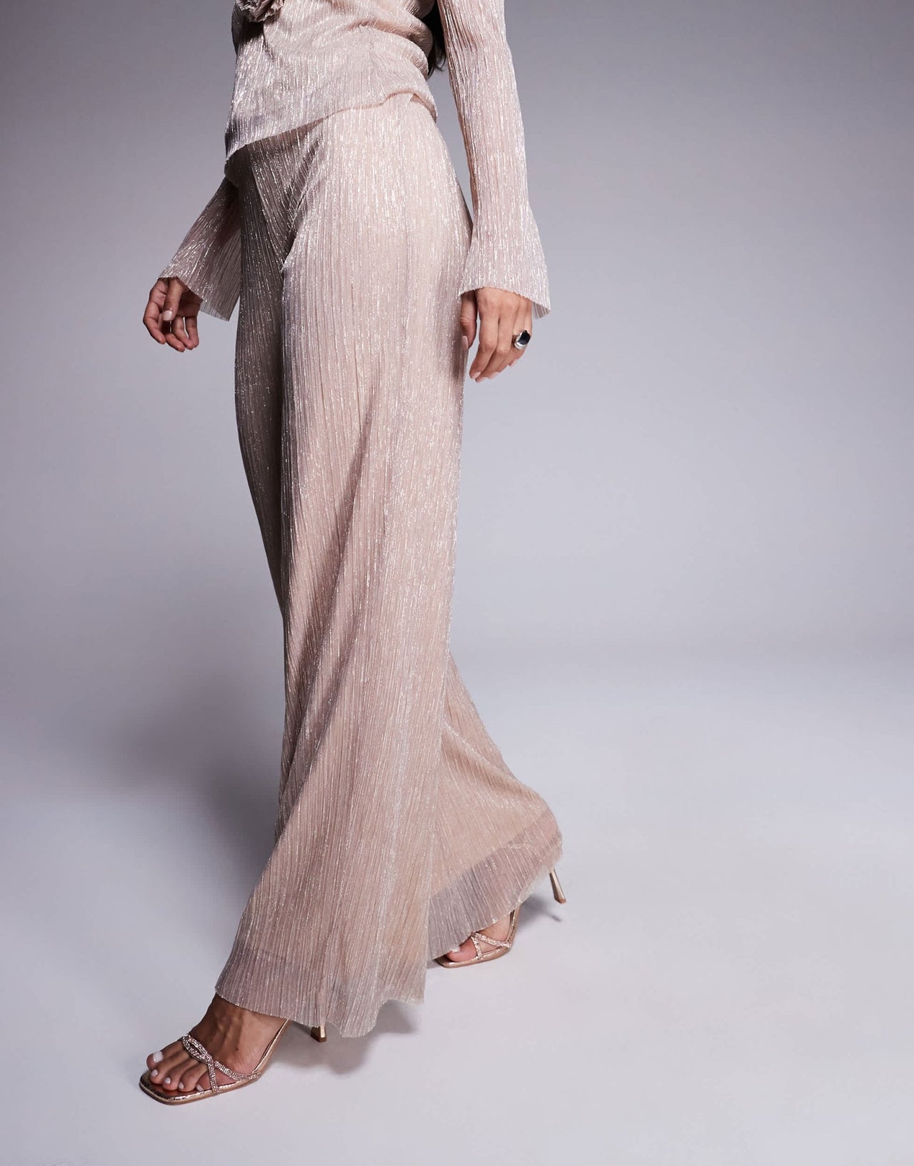 Daska mesh trousers co - ord in soft gold - ASOS Sample Sale