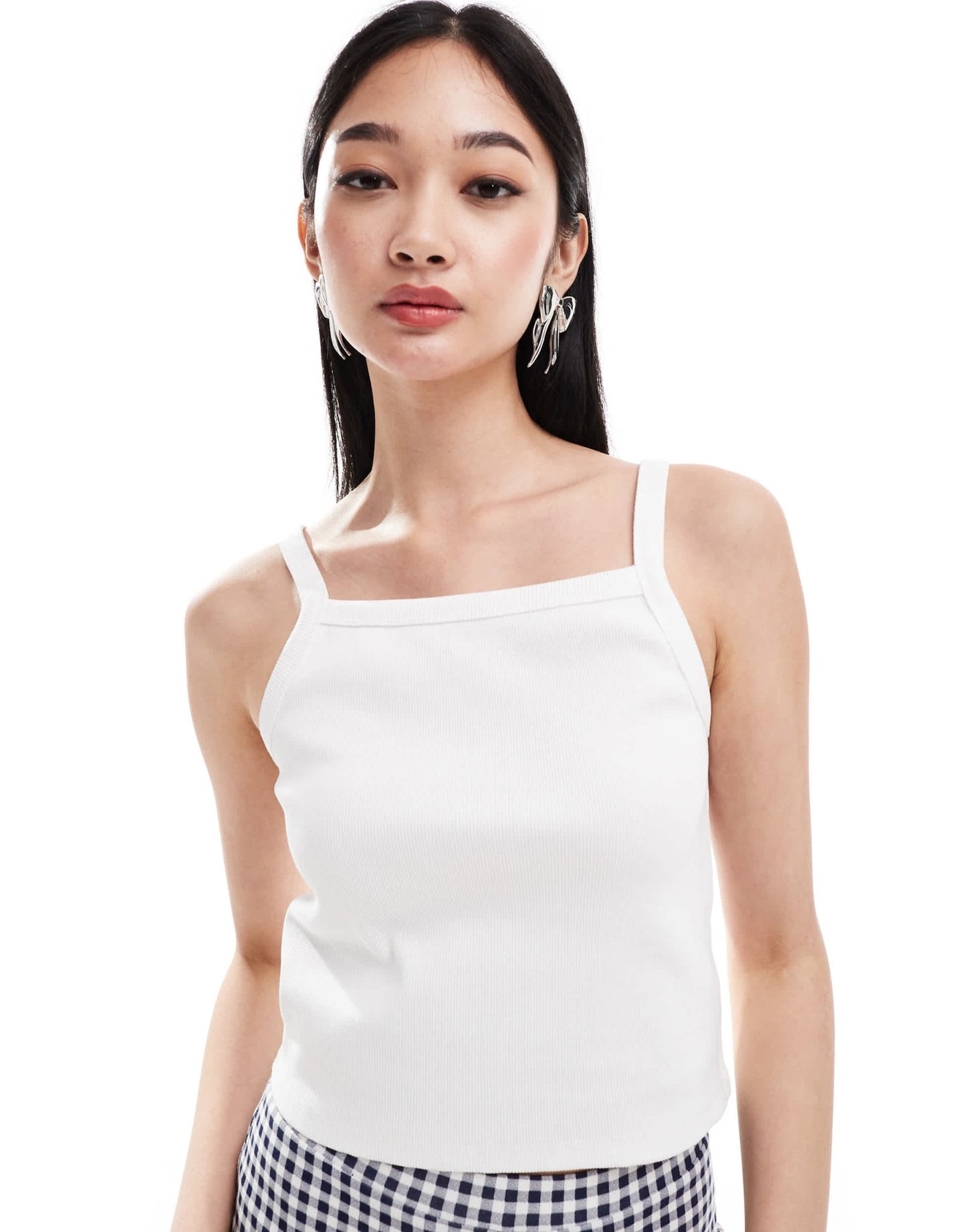 Denim Project ribbed top in white - ASOS Sample Sale