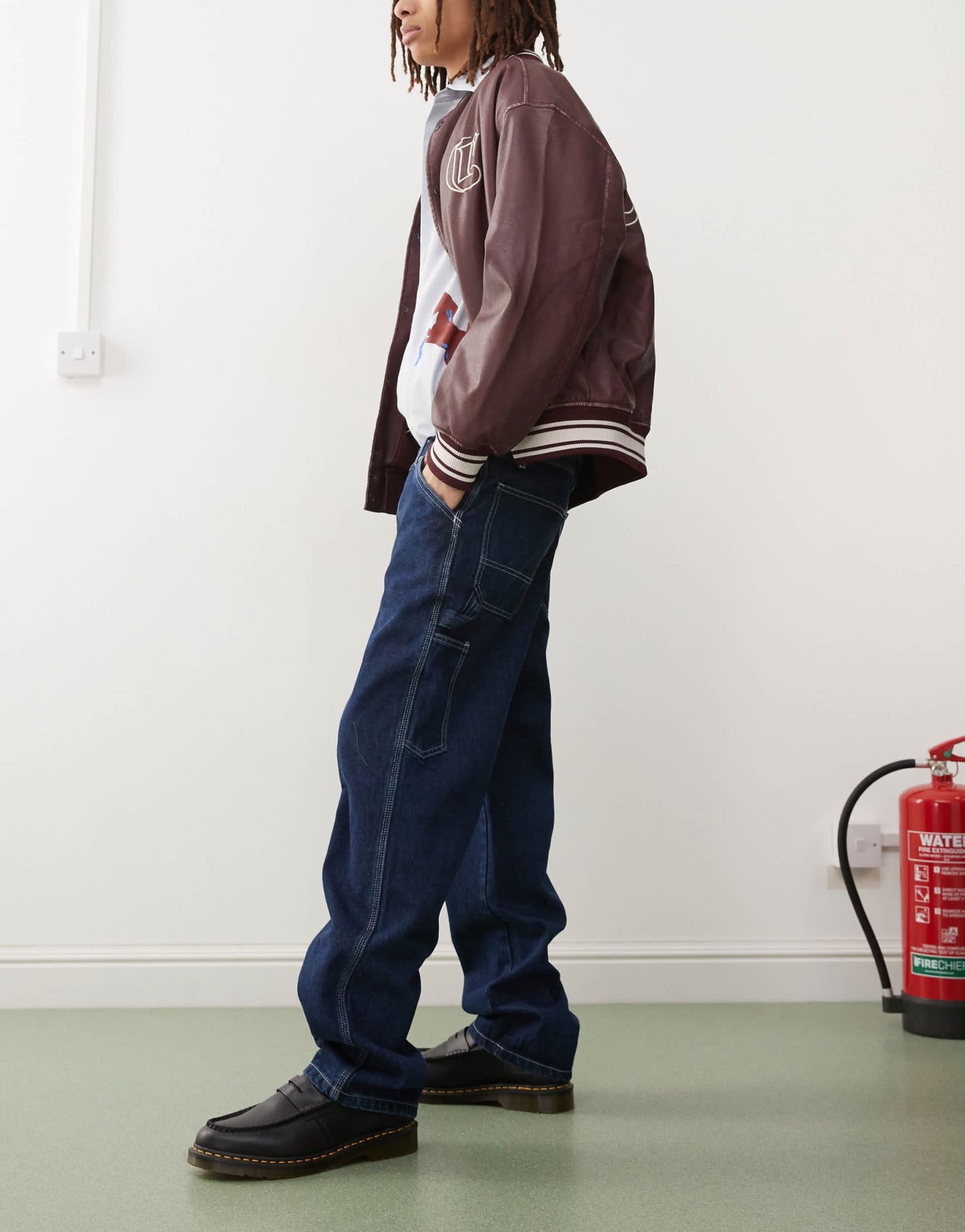 Deus Ex Machina big fella denim pants in dry indigo - ASOS Sample Sale