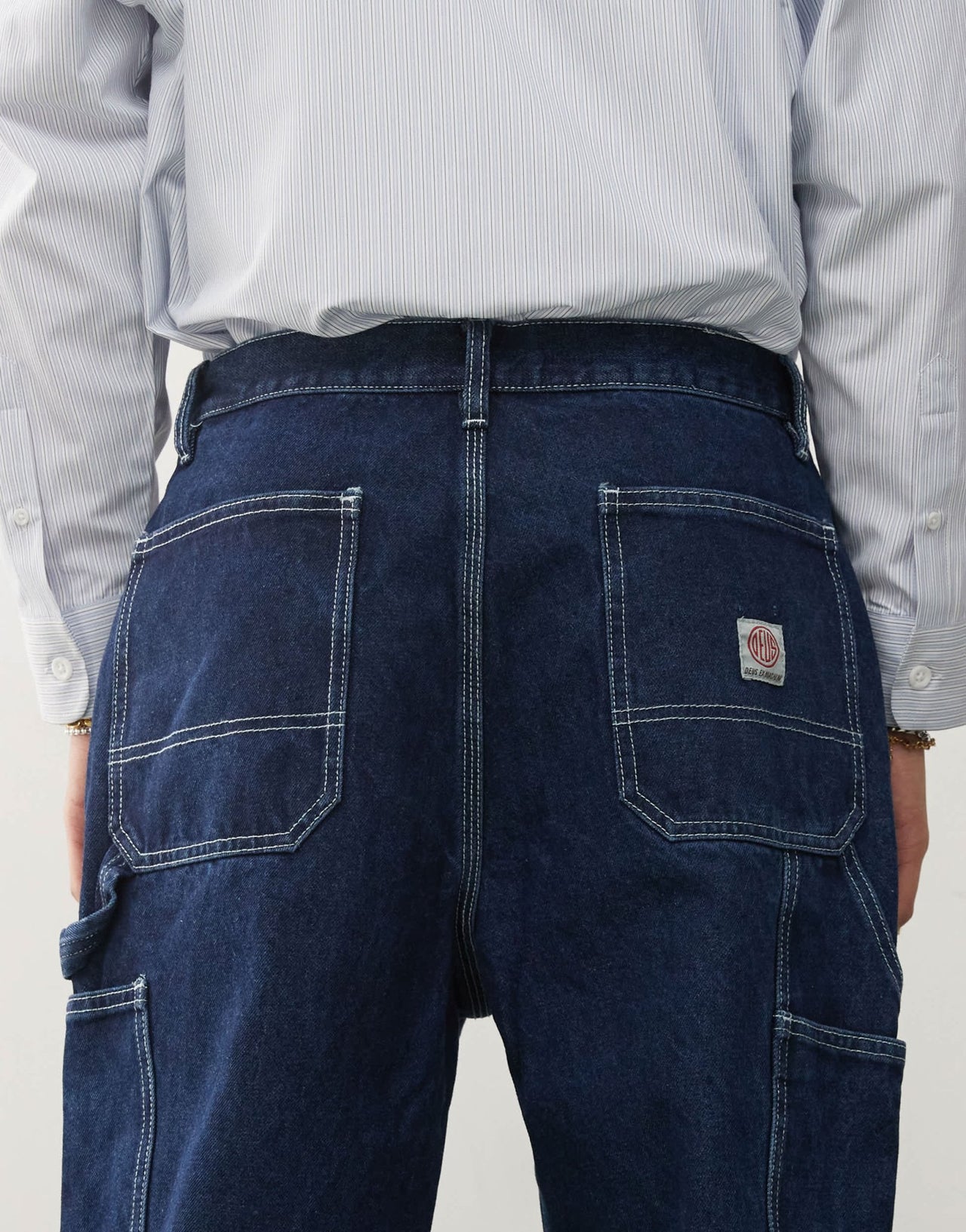 Deus Ex Machina big fella denim pants in dry indigo - ASOS Sample Sale
