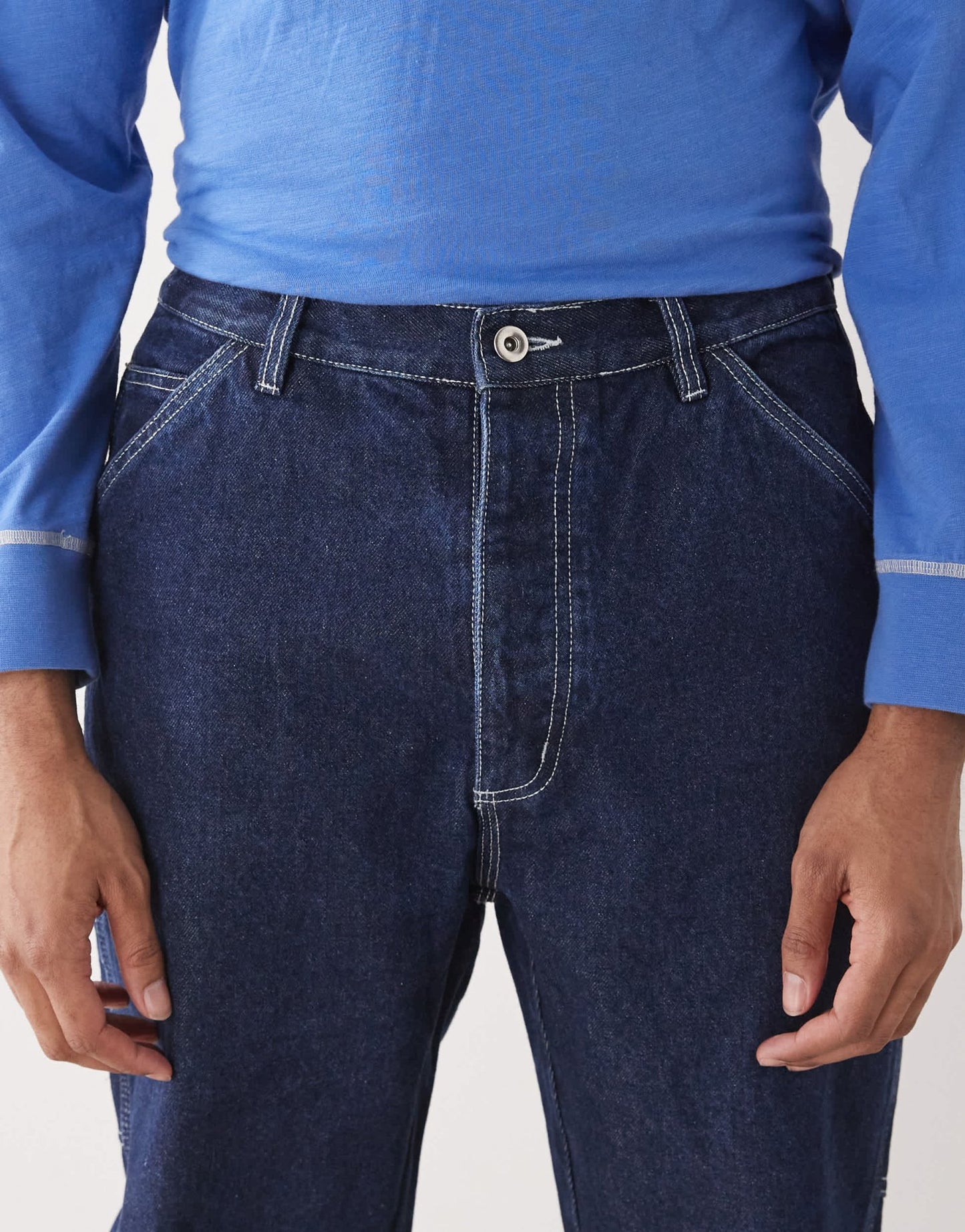 Deus Ex Machina big fella denim pants in indigo - ASOS Sample Sale