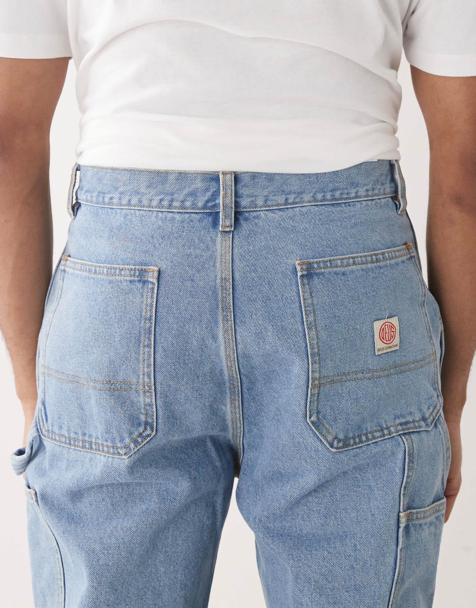 Deus Ex Machina big fella denim pants in light blue - ASOS Sample Sale