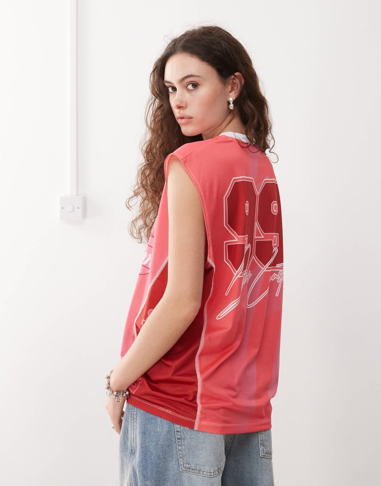 Deus Ex Machina project mayhem moto tank top in pink - ASOS Sample Sale