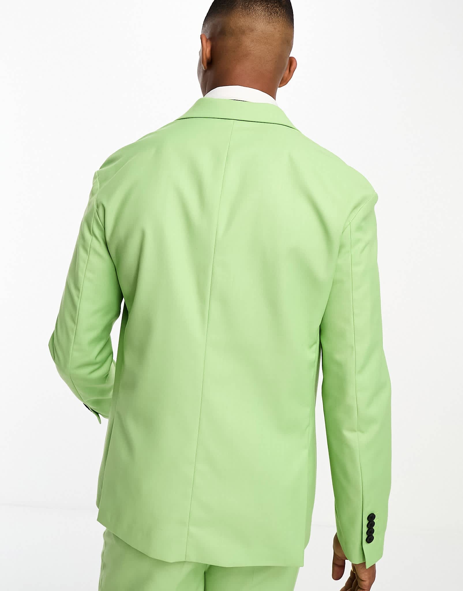 Devils Advocate green oversized double breasted notch lapel suit jacket - ASOS Sample Sale