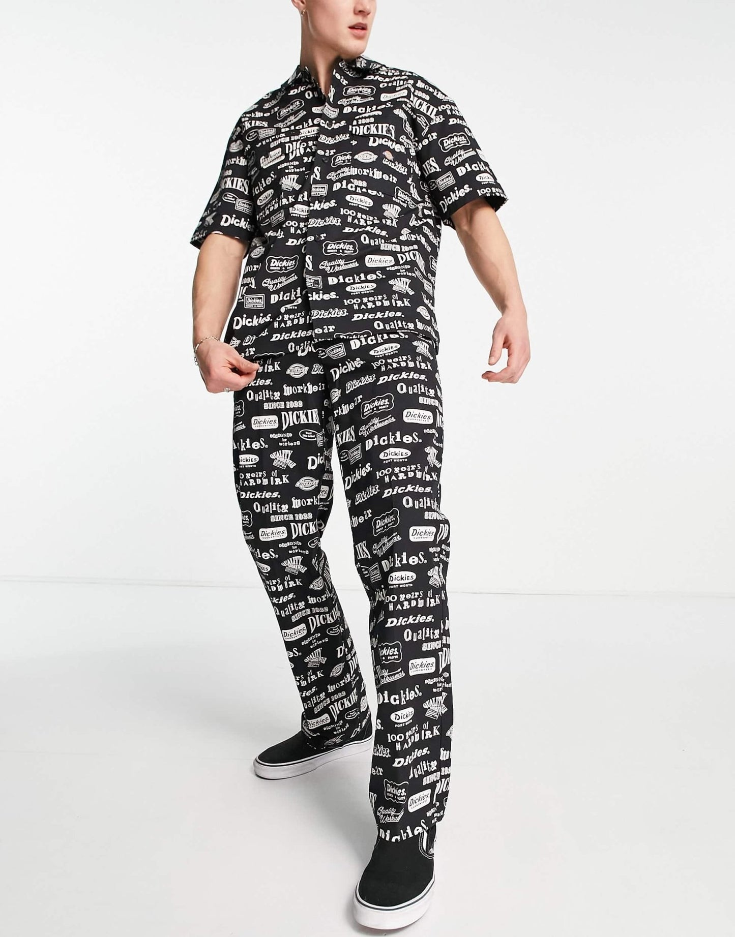 Dickies 100 AOP trousers in black - ASOS Sample Sale