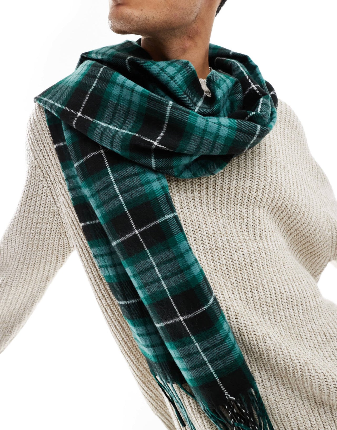 Dickies checkered scarf in black and green - ASOS Sample Sale