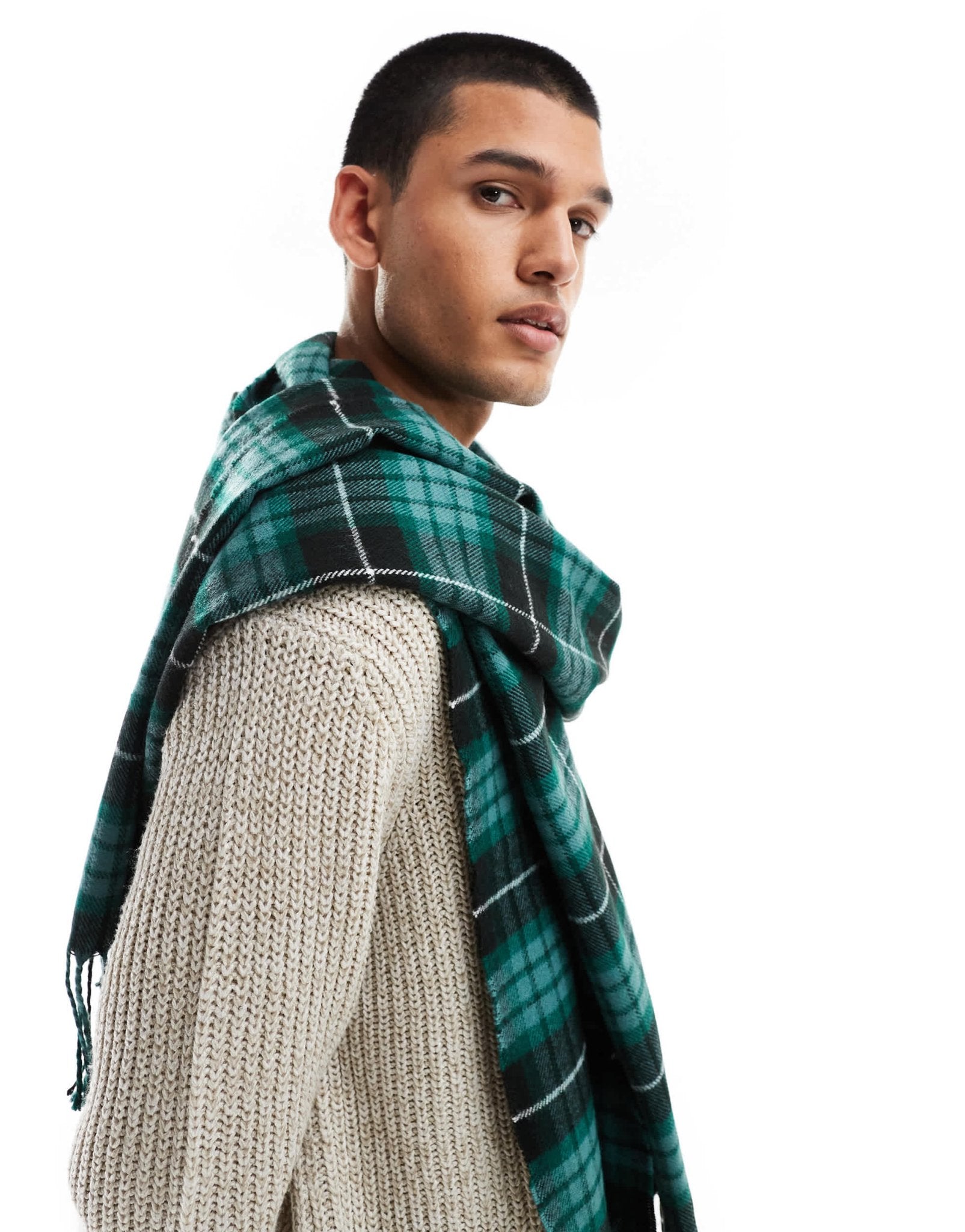 Dickies checkered scarf in black and green - ASOS Sample Sale