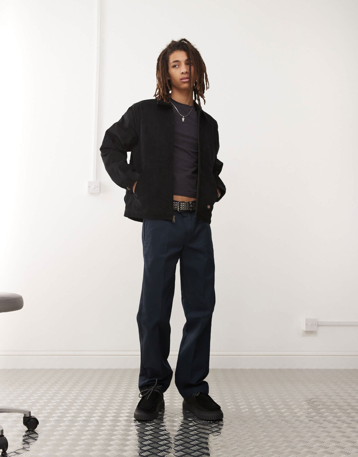 Dickies cord eisenhower jacket in black - ASOS Sample Sale