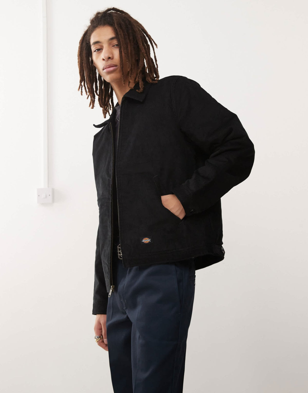 Dickies cord eisenhower jacket in black - ASOS Sample Sale