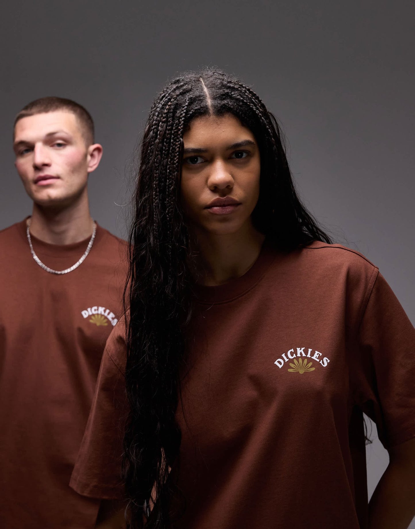 Dickies fort lewis leopard graphic back print t-shirt in cappuccino brown - ASOS Sample Sale