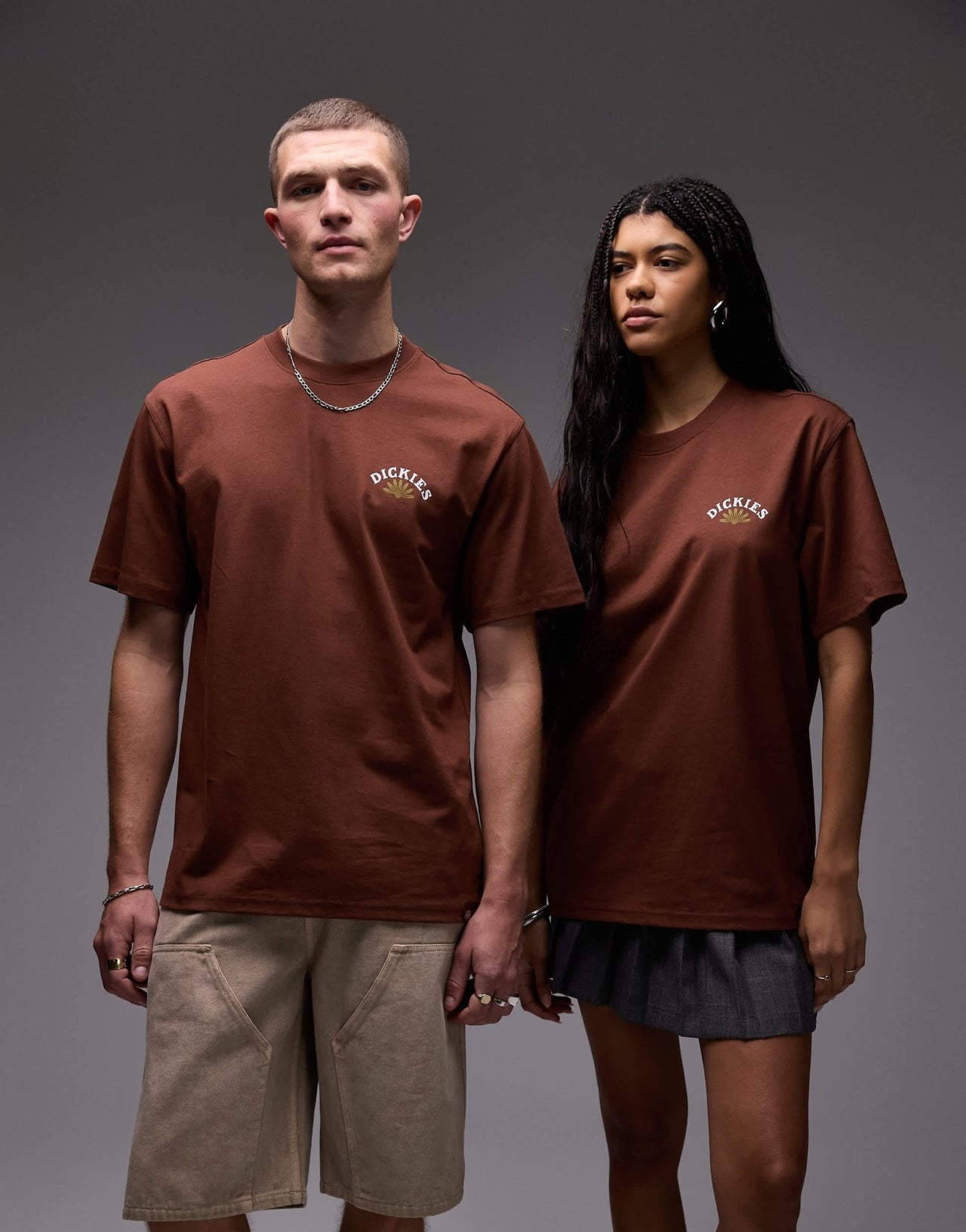 Dickies fort lewis leopard graphic back print t-shirt in cappuccino brown - ASOS Sample Sale