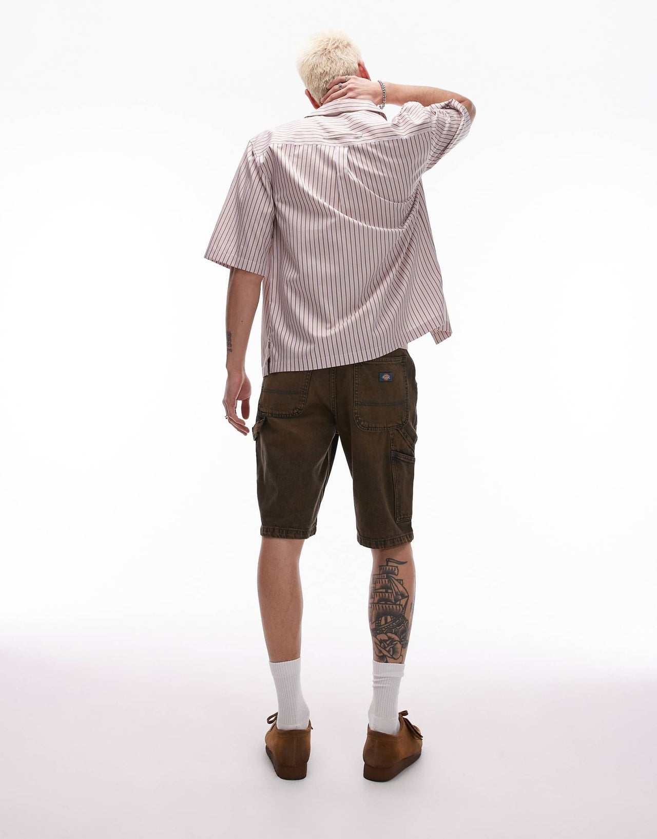 Dickies garyville regular fit carpenter denim shorts in indigo with brown tint - ASOS Sample Sale