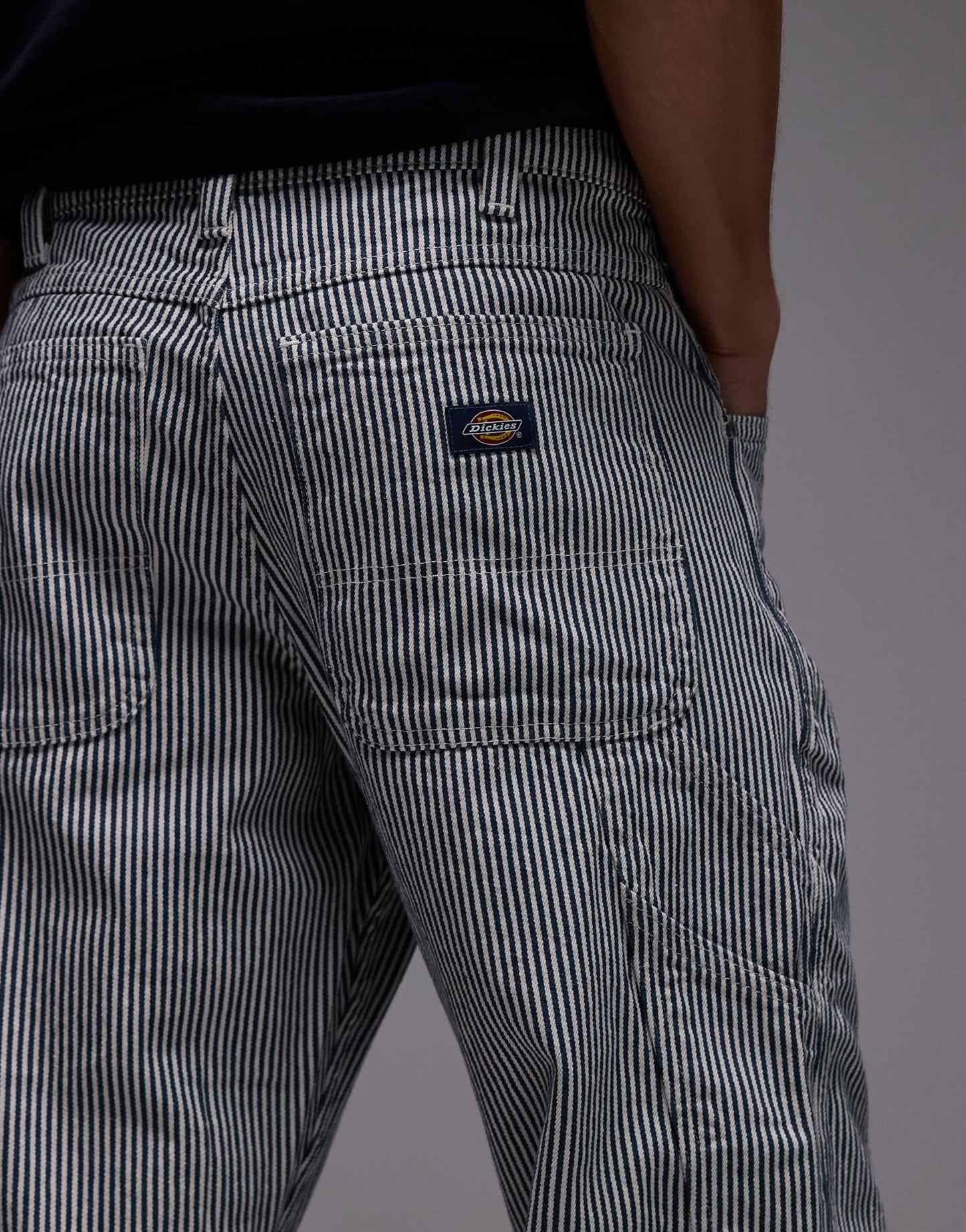 Dickies garyville regular fit hickory stipe trousers in blue - ASOS Sample Sale