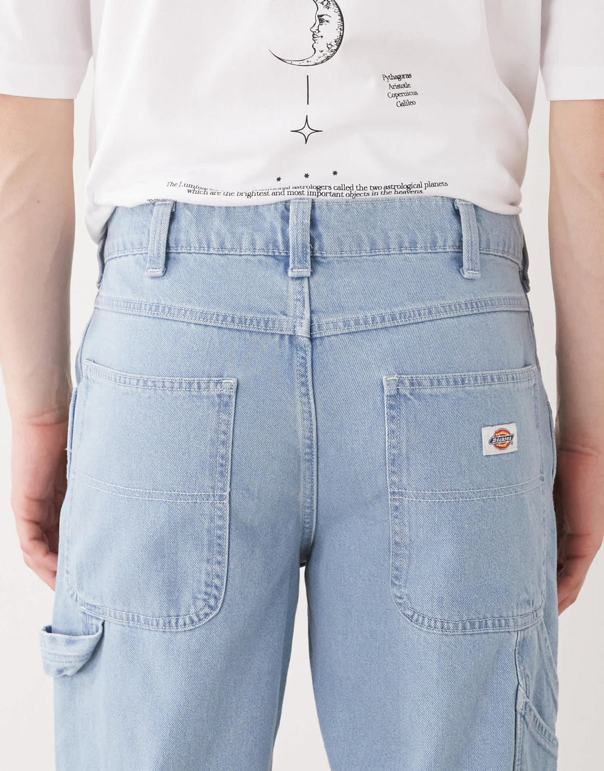 Dickies garyville relaxed straight fit denim jeans in light blue - ASOS Sample Sale