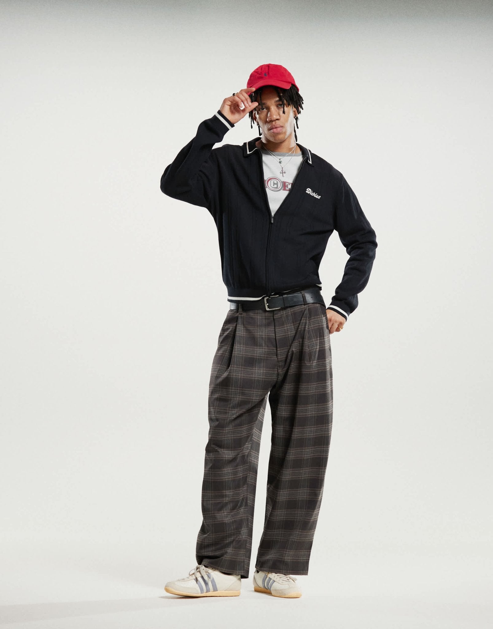 Dickies lewistown striped knitted cardigan in black - ASOS Sample Sale