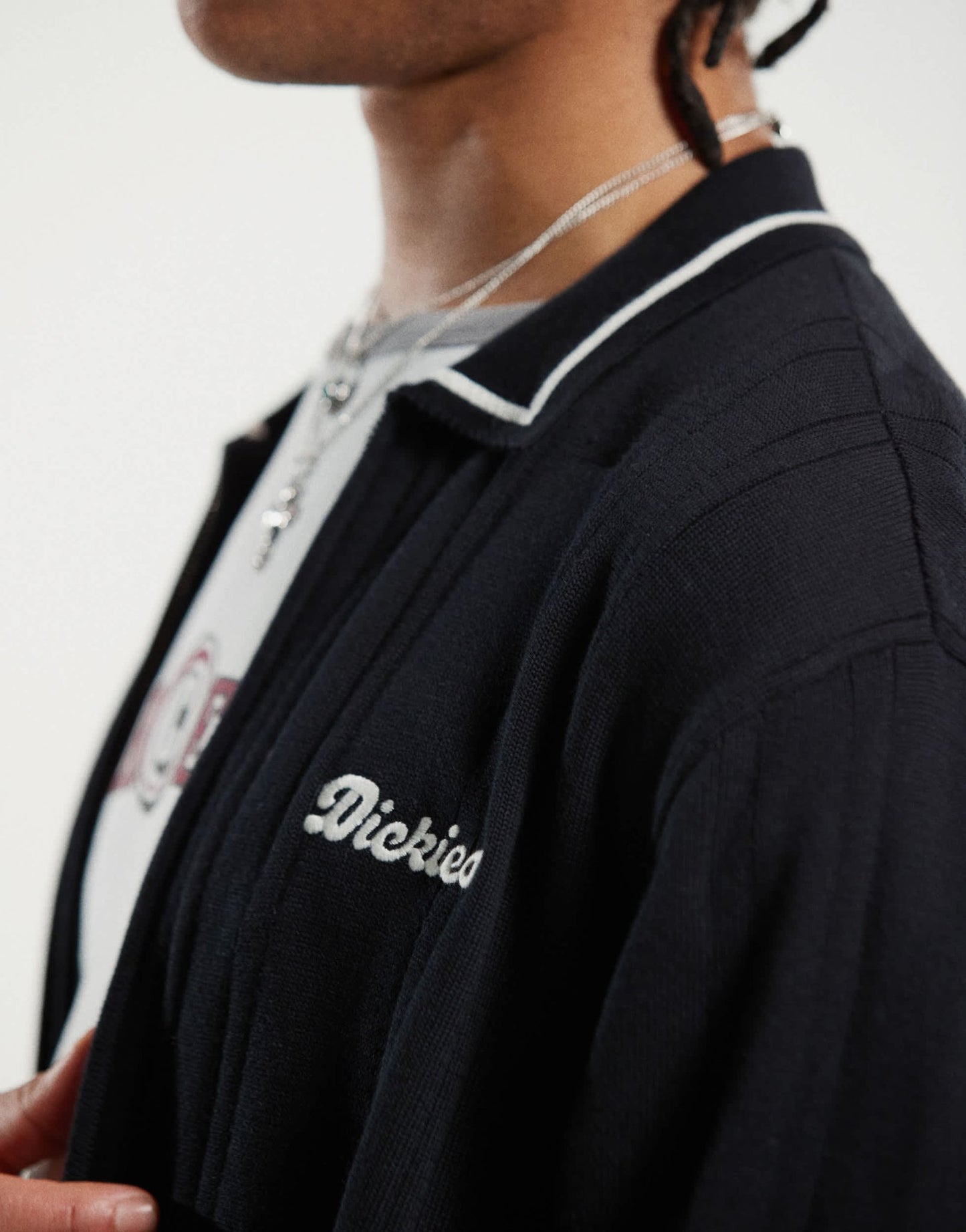 Dickies lewistown striped knitted cardigan in black - ASOS Sample Sale