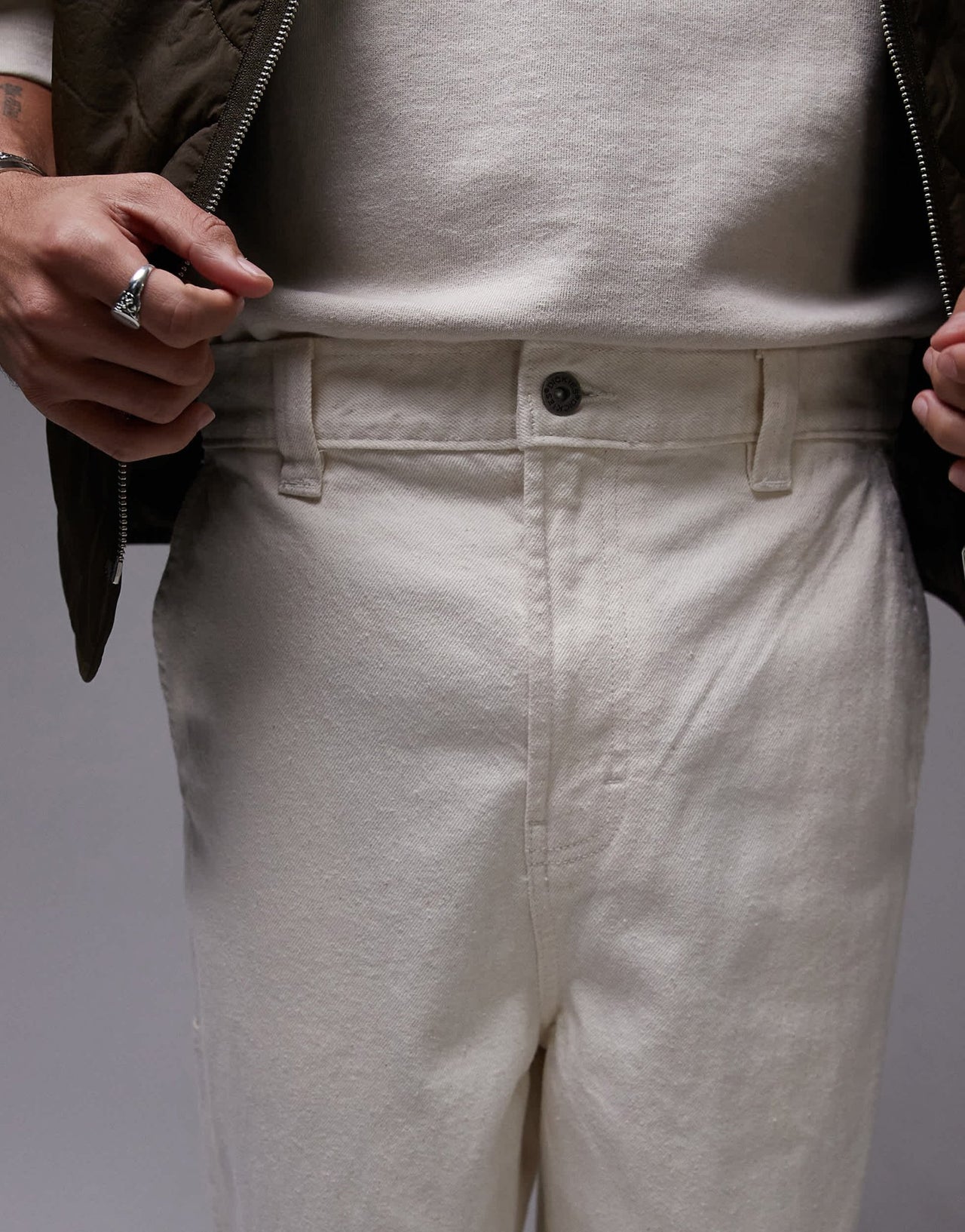 Dickies madison loose fit denim jeans in ecru - ASOS Sample Sale