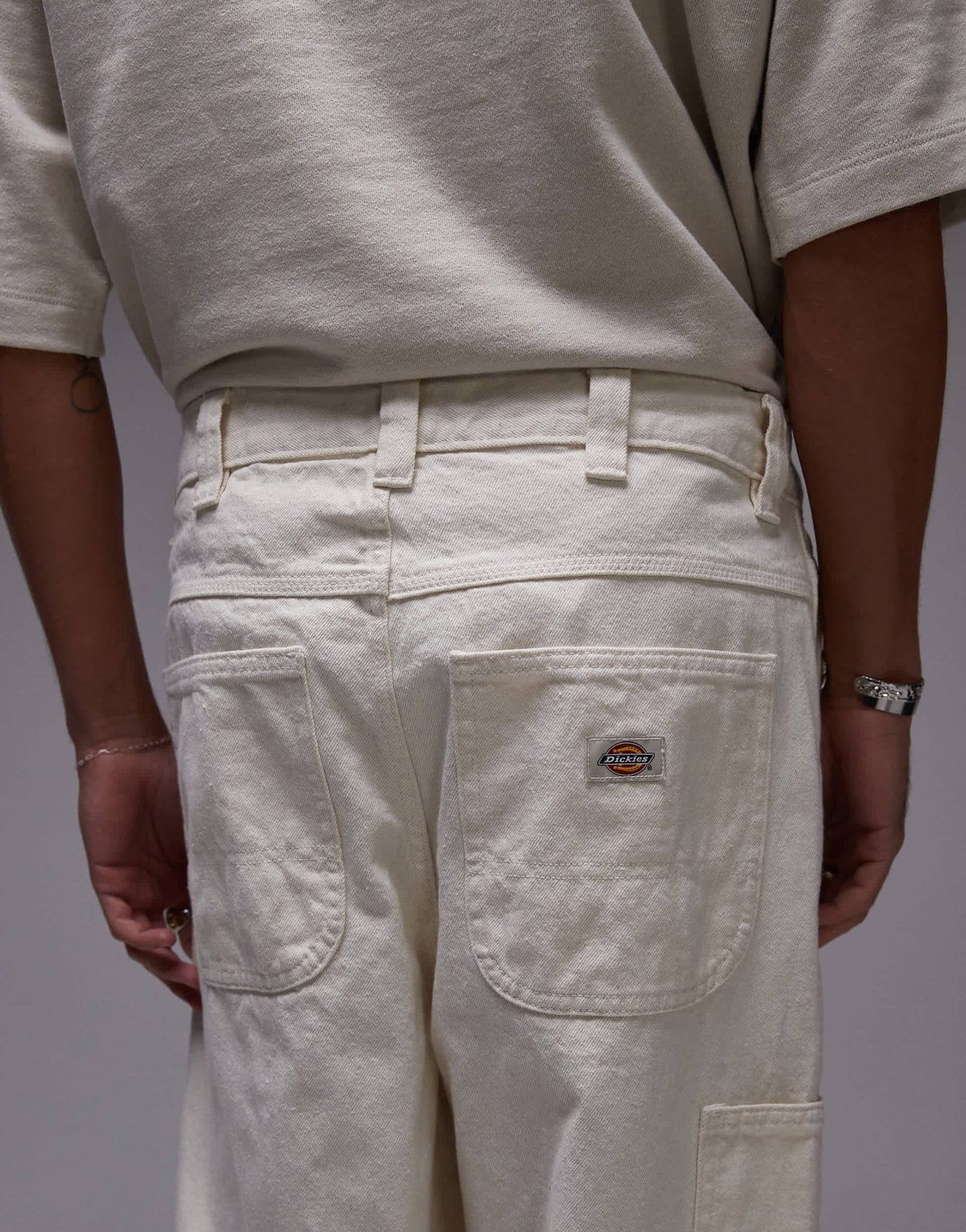 Dickies madison loose fit denim jeans in ecru - ASOS Sample Sale