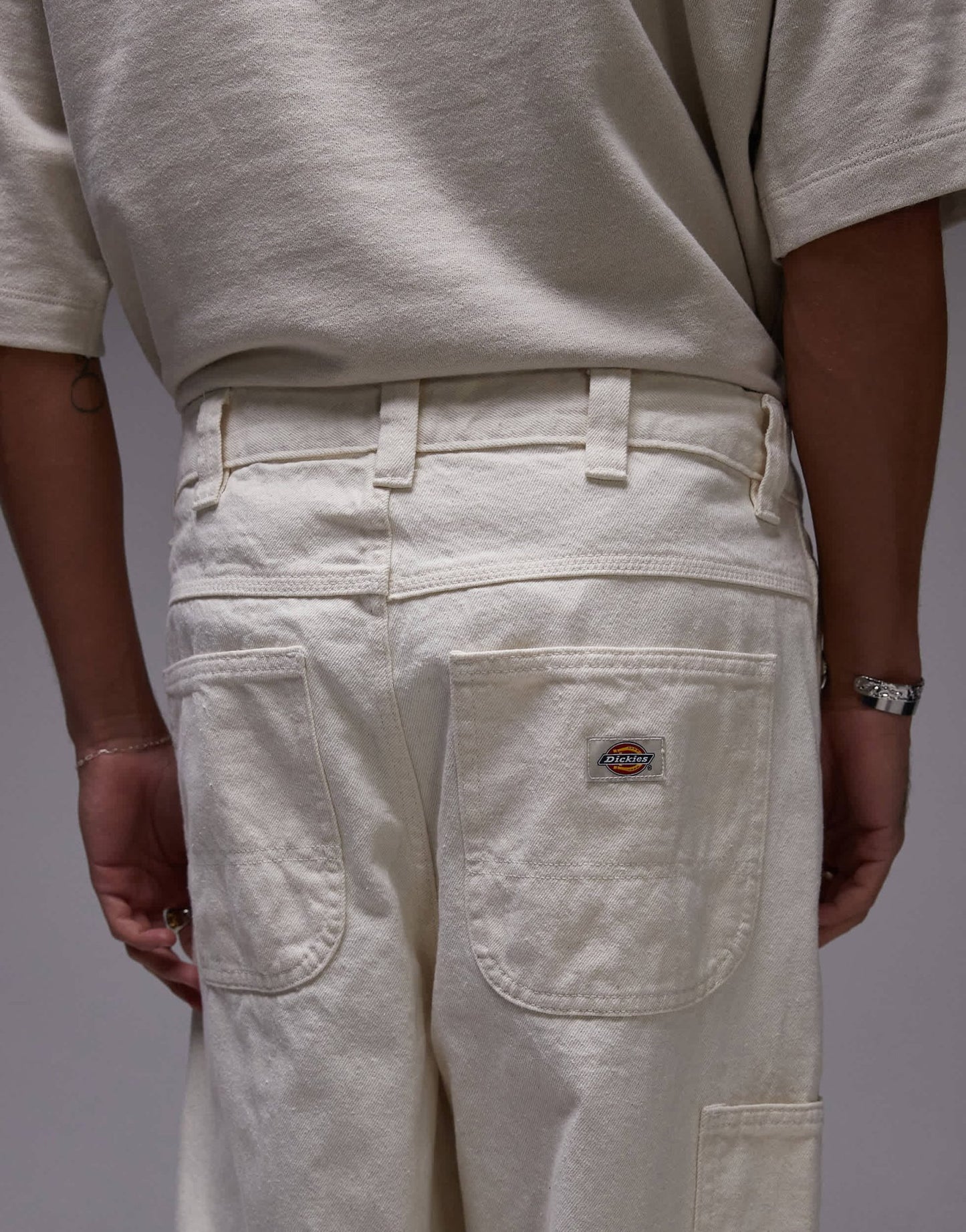 Dickies madison loose fit denim jeans in ecru - ASOS Sample Sale