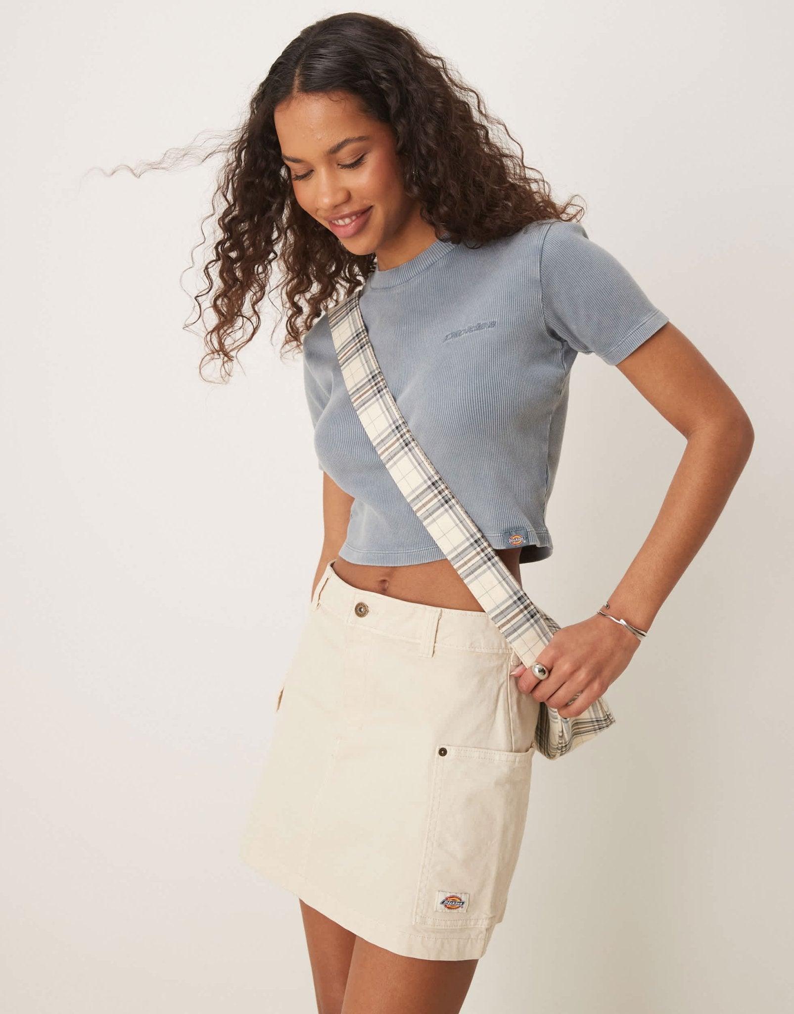 Dickies river ranch western mini skirt in off white - ASOS Sample Sale